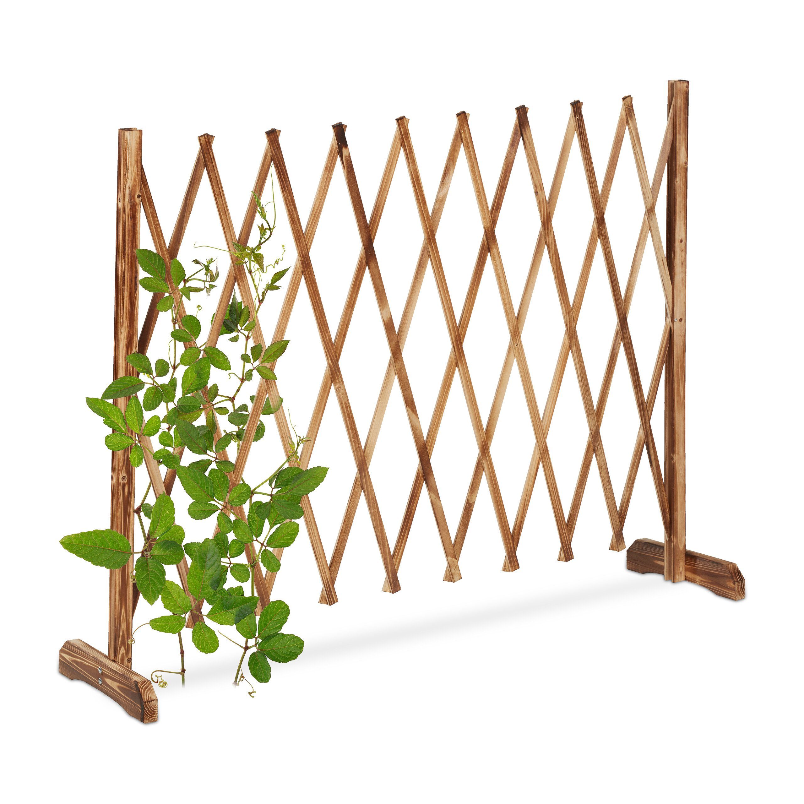relaxdays Rankgitter Ausziehbares Rankgitter aus Holz günstig online kaufen