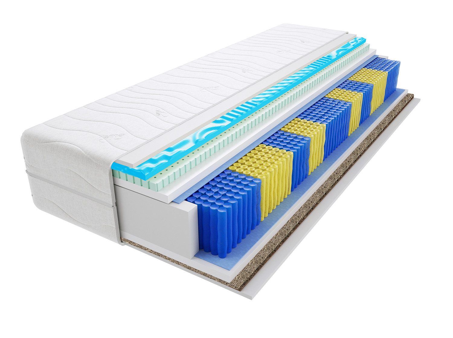 Taschenfederkernmatratze Matratzen, Taschenmatratzen Lima Gras Multitaschen VisMol 60x190 cm, Godre, 22 cm hoch