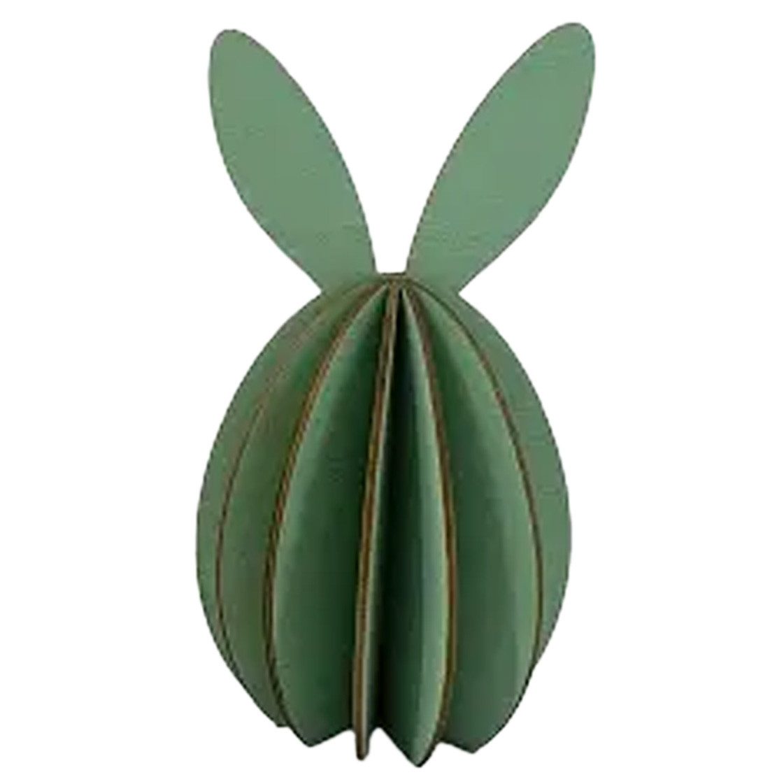 NOOR LIVING Osterei Oster Deko Ei aus Holz 3D Effekt (Osterfigur, Deko Aufsteller), Osterei mit Hasenohren Tischdeko Frühlingsdeko