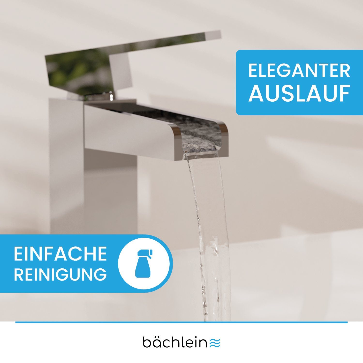 Bächlein Badarmatur Sotira - Bachlauf hoch - Wasserhahn, Waschbecken Armatur