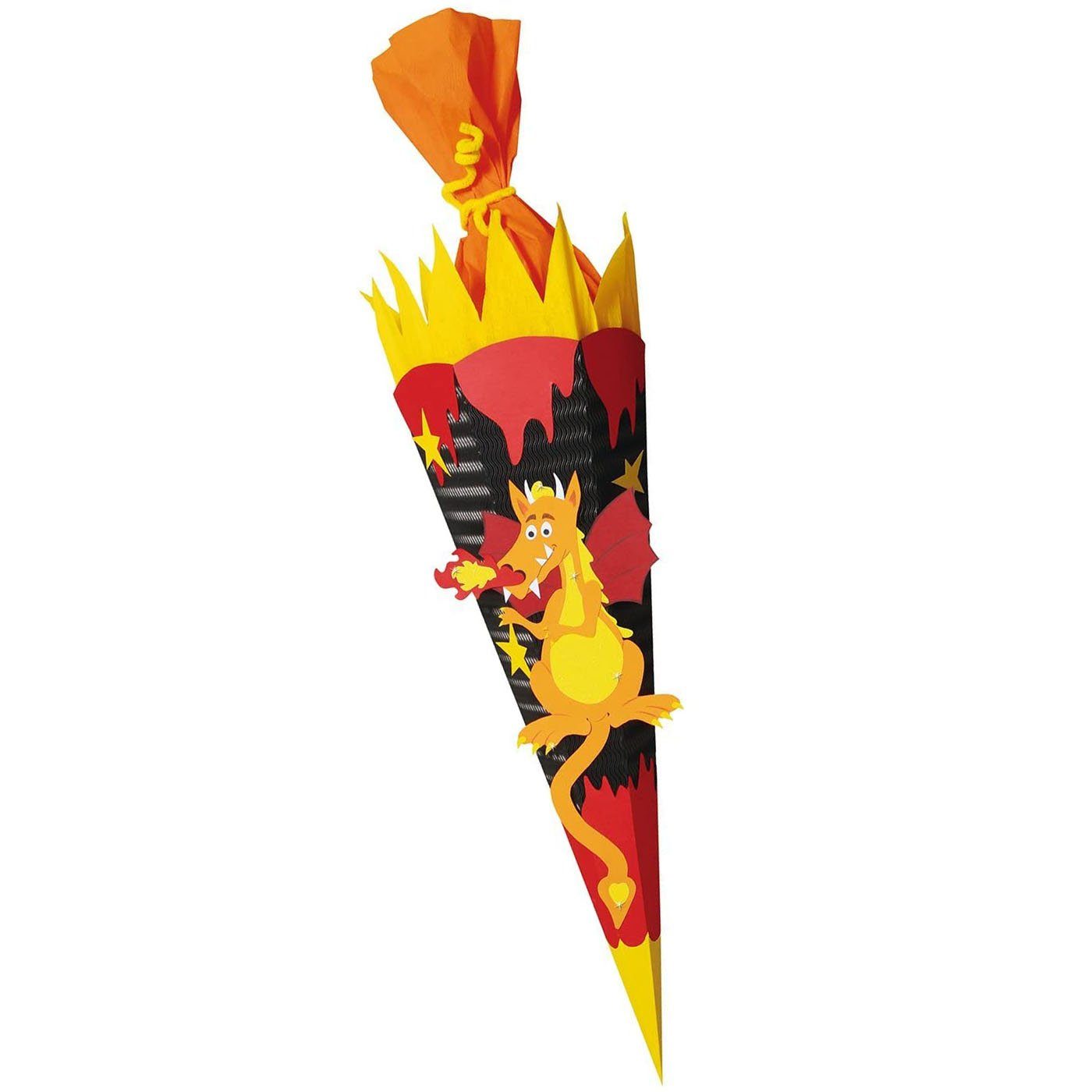 Ursus - Ludwig Bähr Schultüte URSUS Schultüten-Bastelset "Feuerdrache", 6-eckig, 68 cm