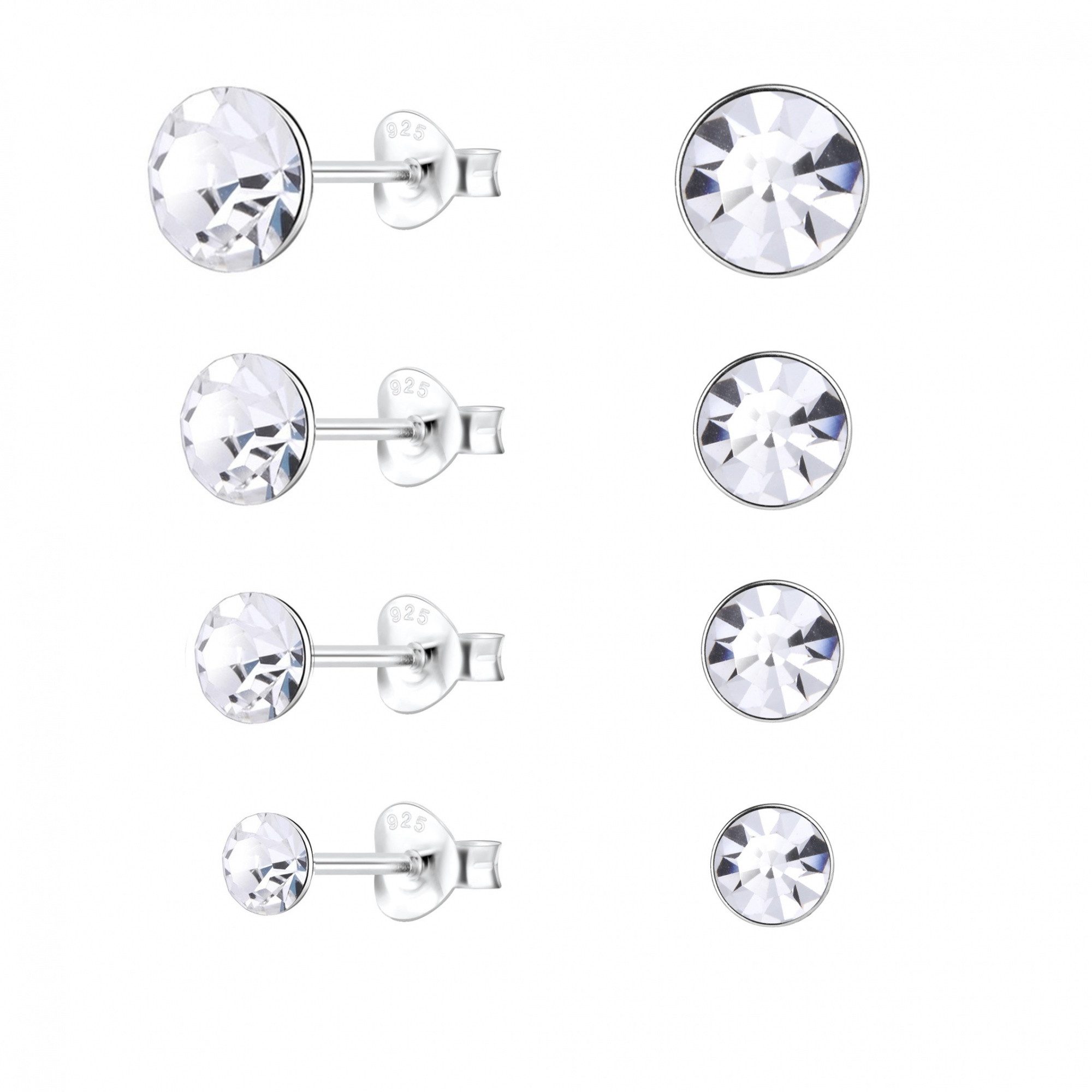 ALEXANDER YORK Ohrstecker-Set KRISTALL, 4-tlg., 925 Sterling Silber günstig online kaufen