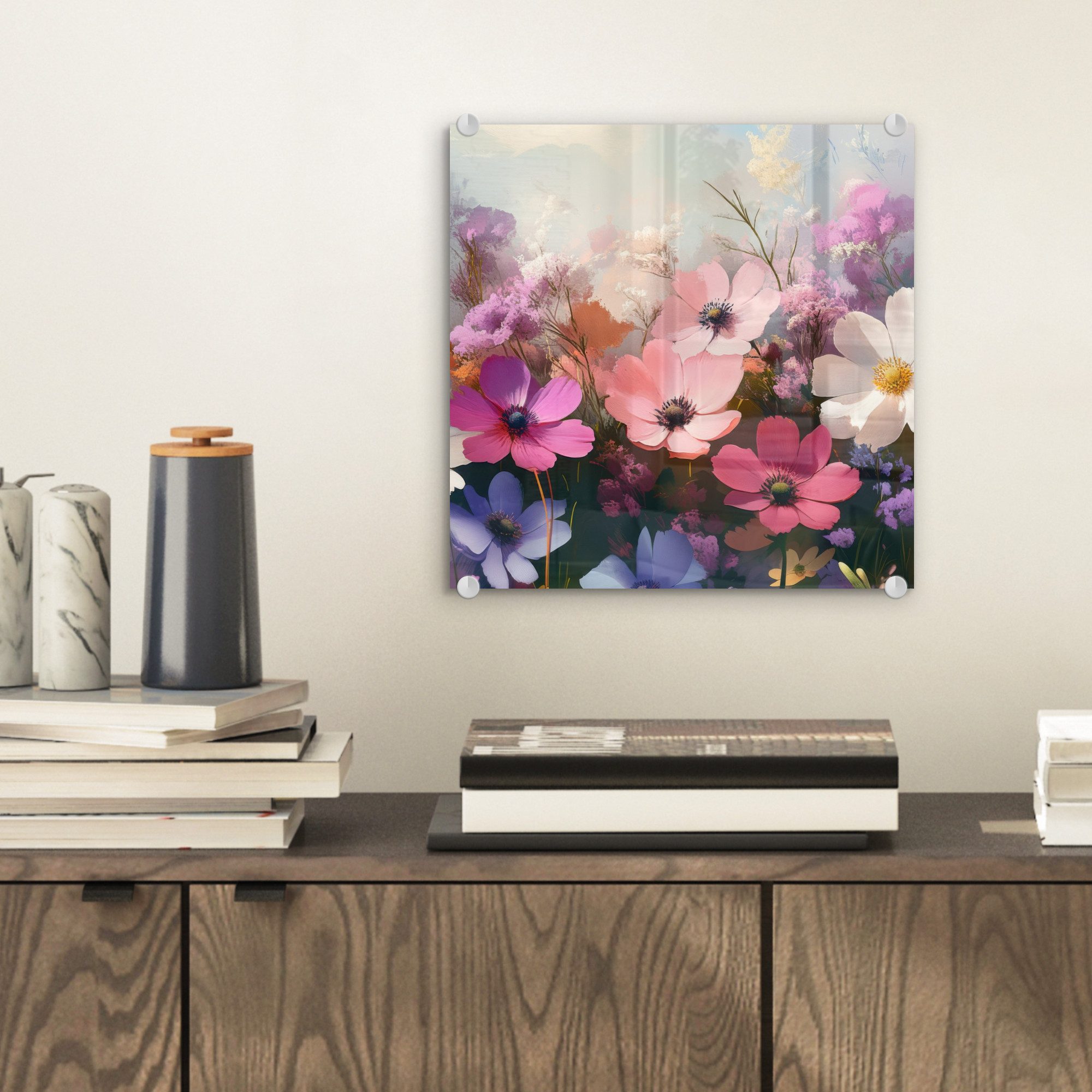 MuchoWow Acrylglasbild Blumen - Bunt - günstig online kaufen