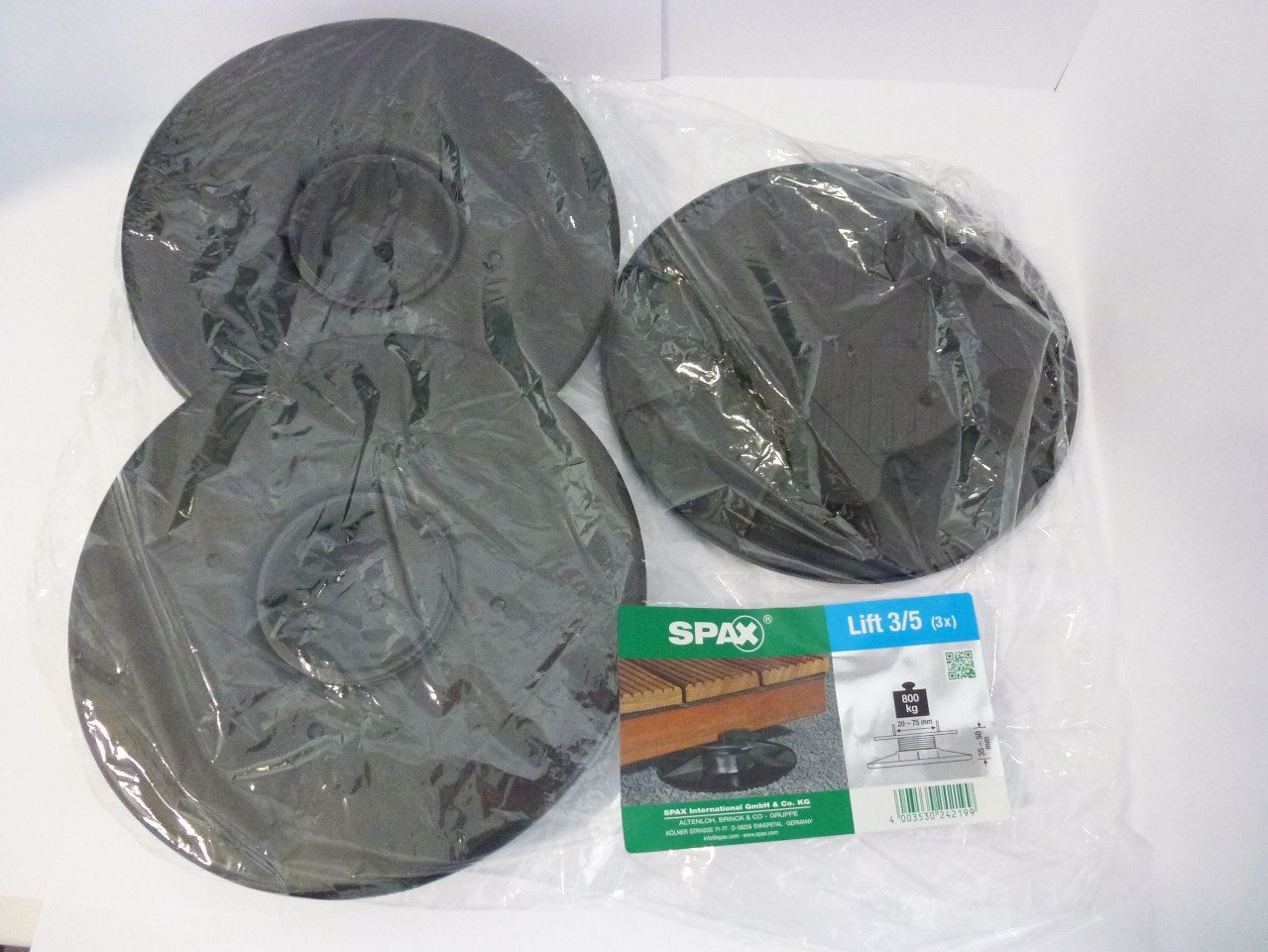 SPAX Terrasse Spax Terrassenträger Lift 3/5 35 - 50 mm, 3 Stück