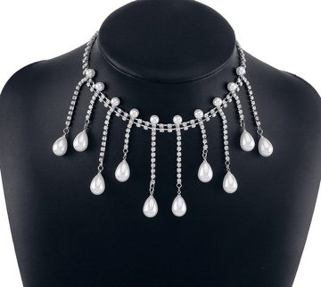 ANLÜDE Charm-Kette Damen-Perlenkette mit Quasten-Design (1-tlg)