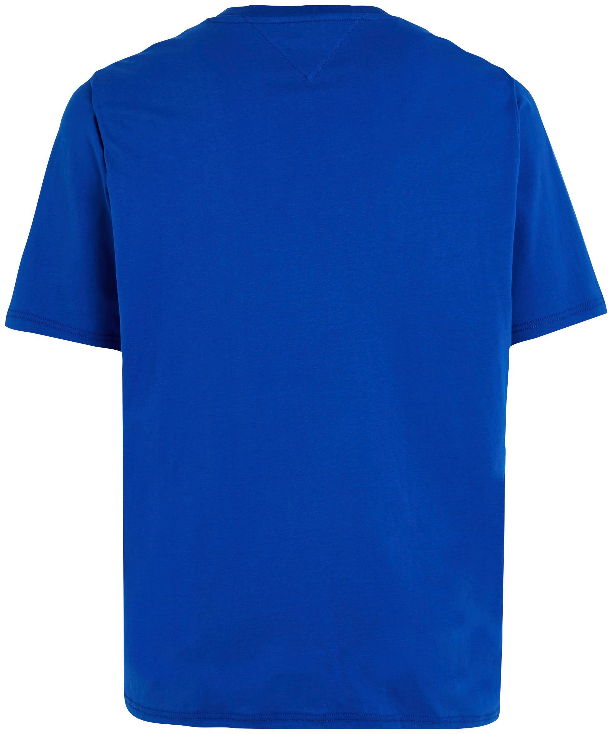 ESSENTIAL Ultra Blue PLUS TEE der TJM Tommy auf Brust mit Print T-Shirt Plus Jeans GRAPHIC