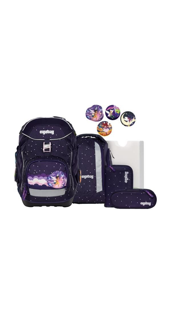 ergobag Schulranzen pack Set (6-tlg., 6-teiliges Set), größenverstellbares Rückensystem