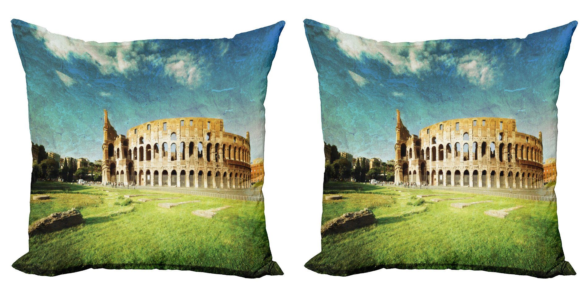 Kissenbezüge Modern Rom Accent Stück), Italienisch Italien Doppelseitiger (2 Abakuhaus Digitaldruck, Sunset
