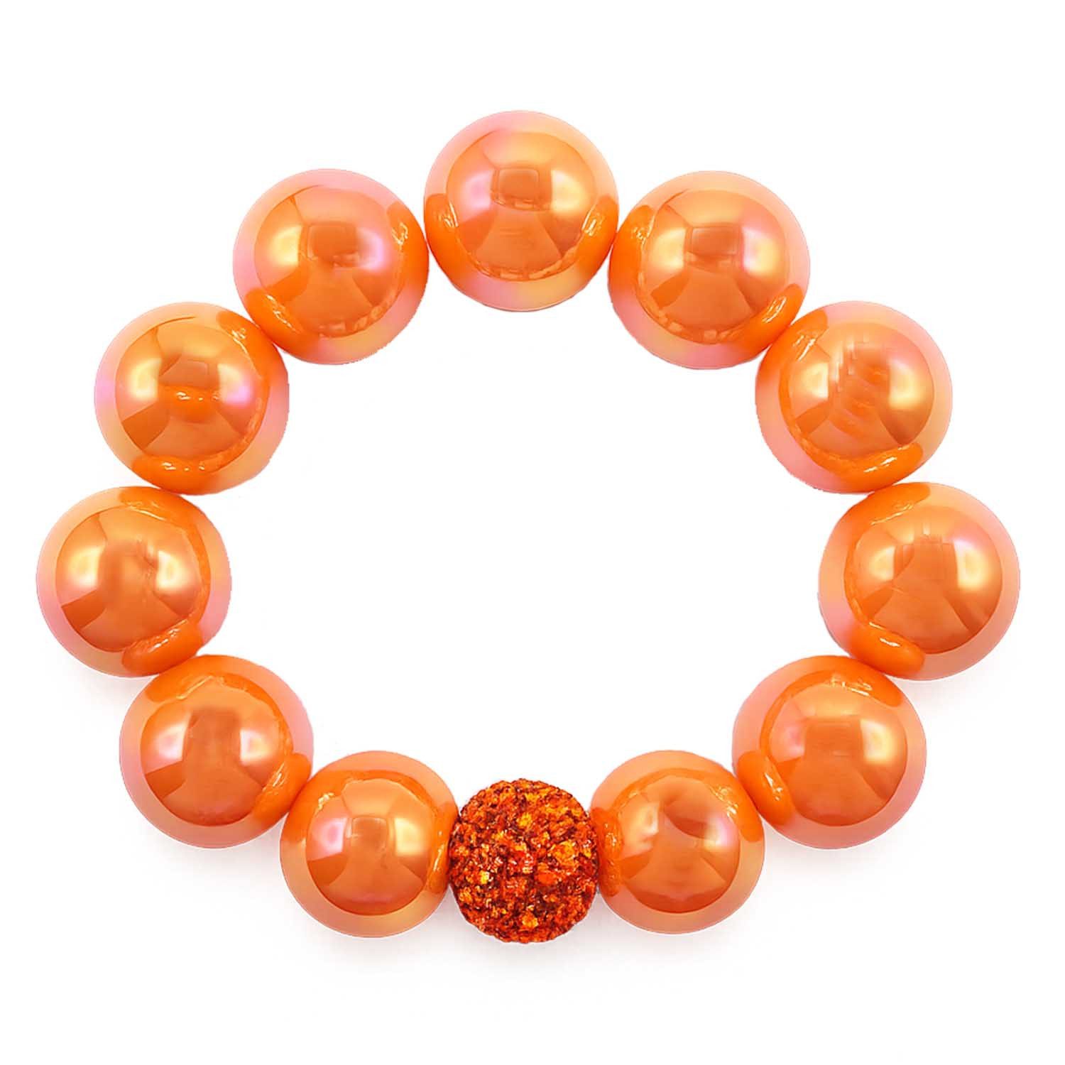 Impala Perlenarmband Armband Glam – 16 mm Perlen mit edlem Schimmer, Damenarmband mit glänzenden Perlen, made in Germany
