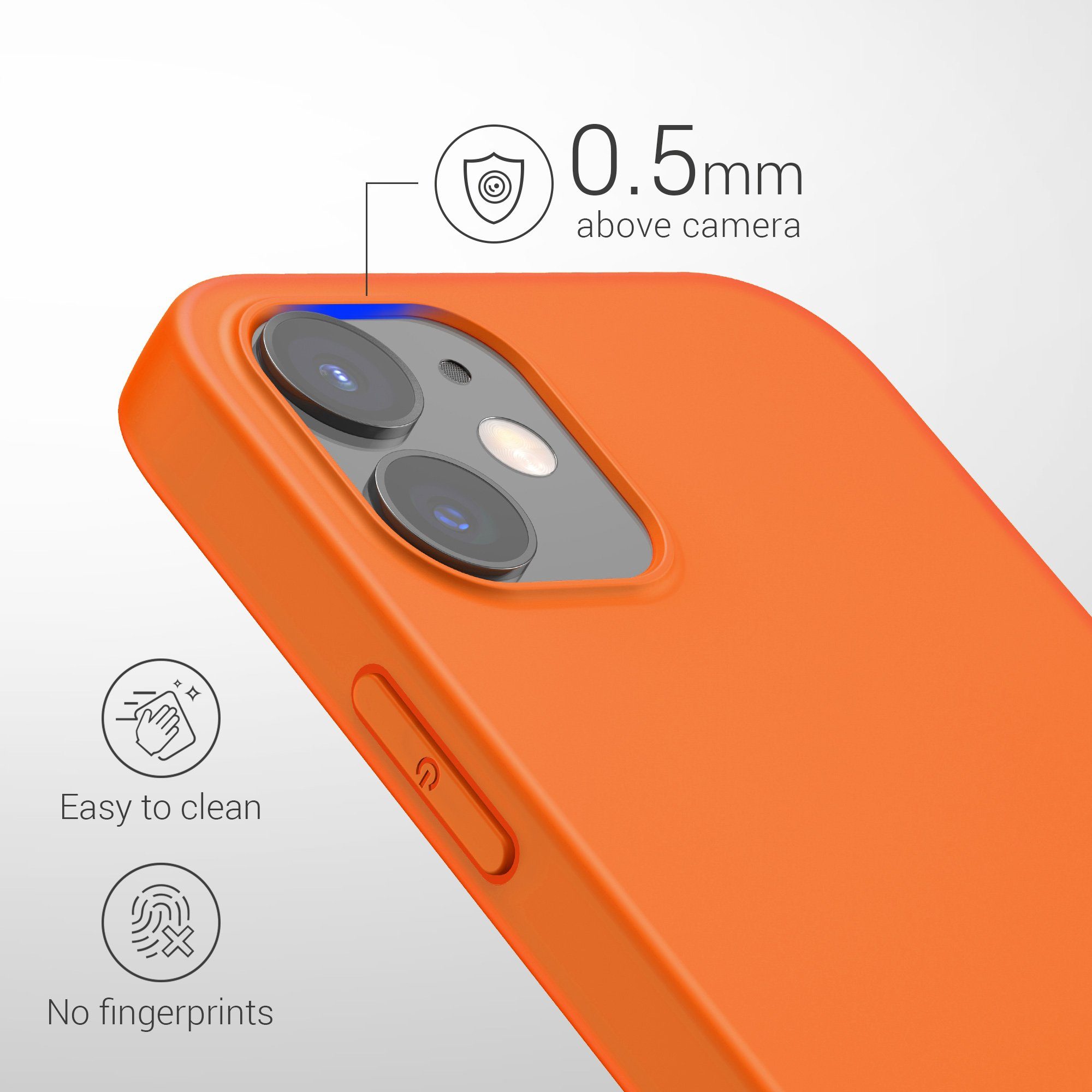 kwmobile Handyhülle Hülle für Apple iPhone 12 / 12 Pro, Hülle Silikon - Soft Handyhülle - Handy Case Cover