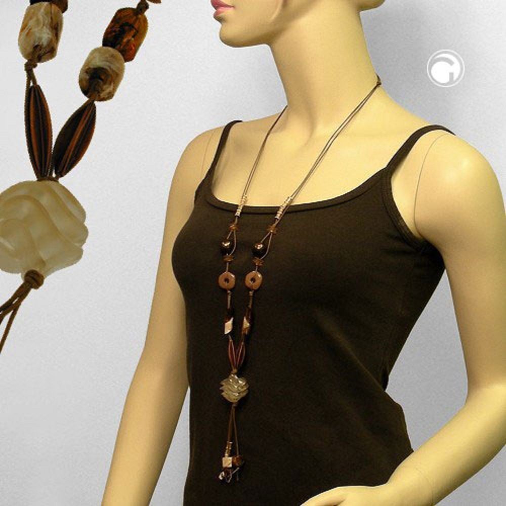 unbespielt Collier Kette Kunststoffperlen Spiralperle in günstig online kaufen