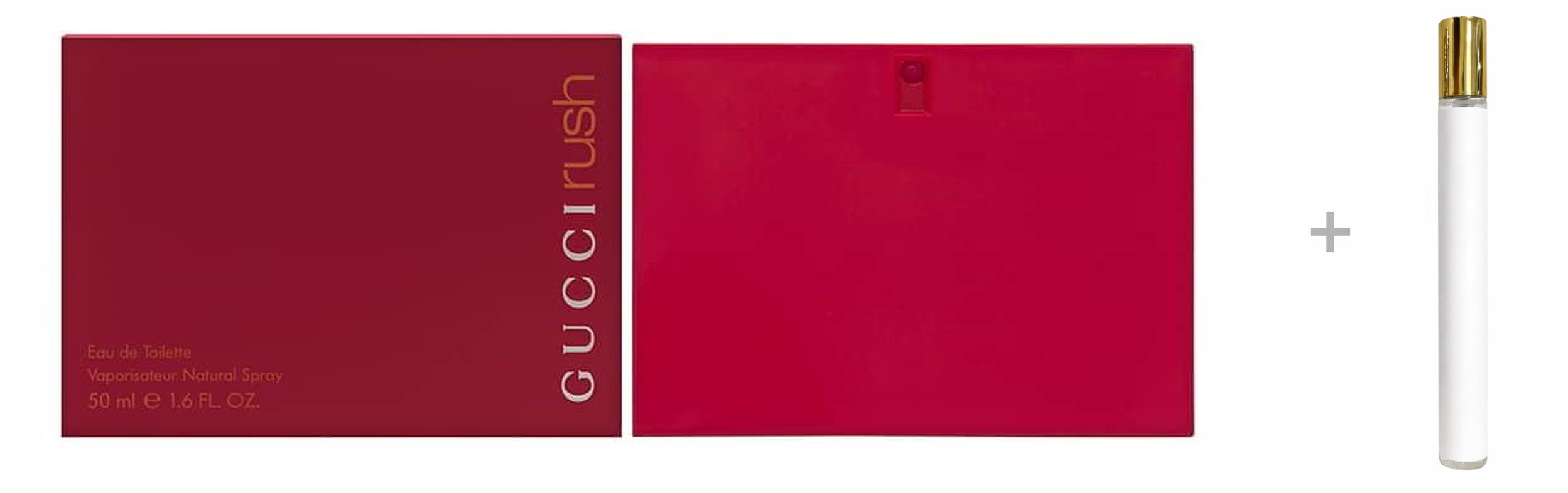 GUCCI Duft-Set Rush Eau de Toilette (EDT) Damen Spray mit Reiseduft, Fruchtig-blumiger Duft mit Pfirsich, Rose, Jasmin und Patchouli