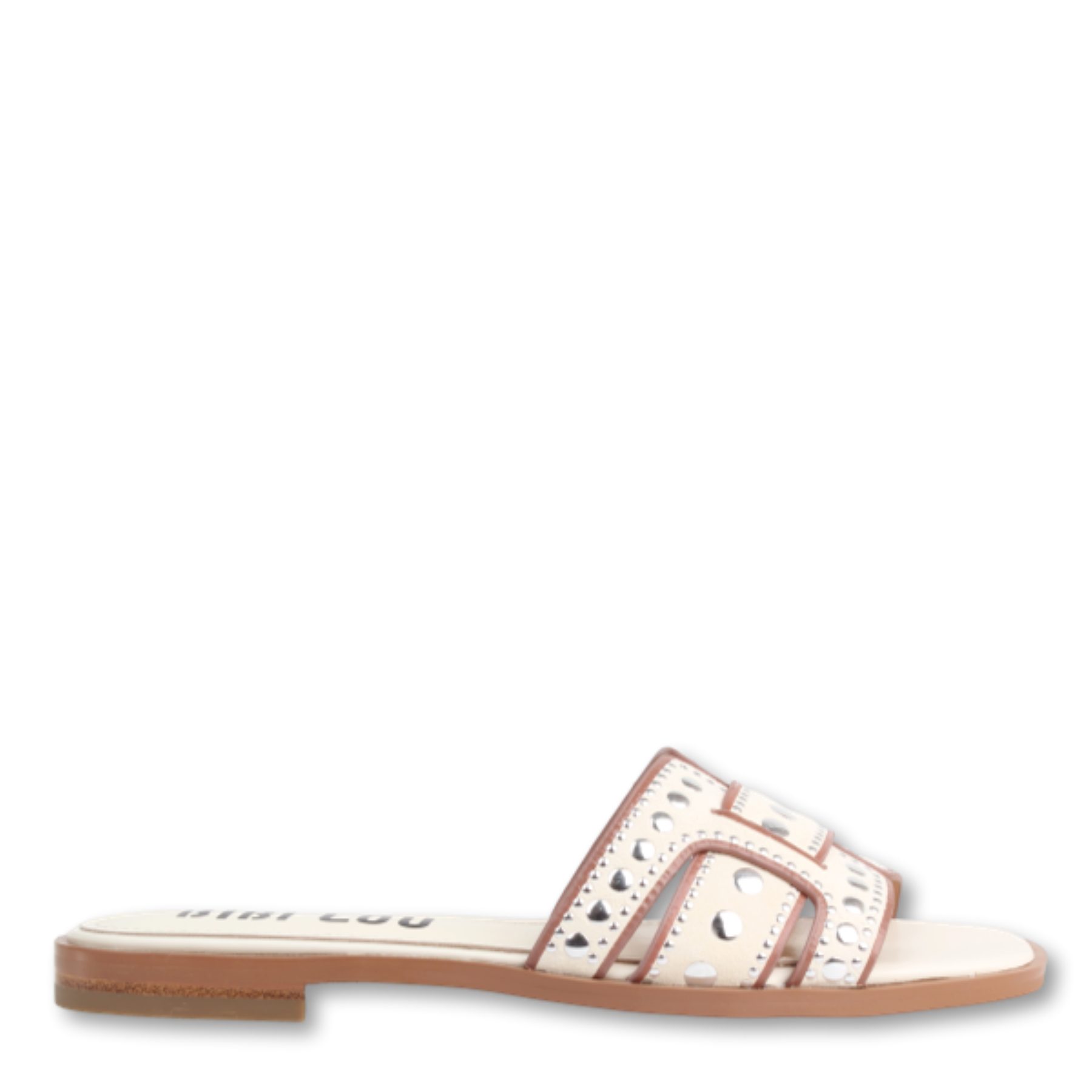 Bibi Lou BIBI LOU Sandalen Pantolette HOLLY FLAT aus Leder - Weiß Sandale
