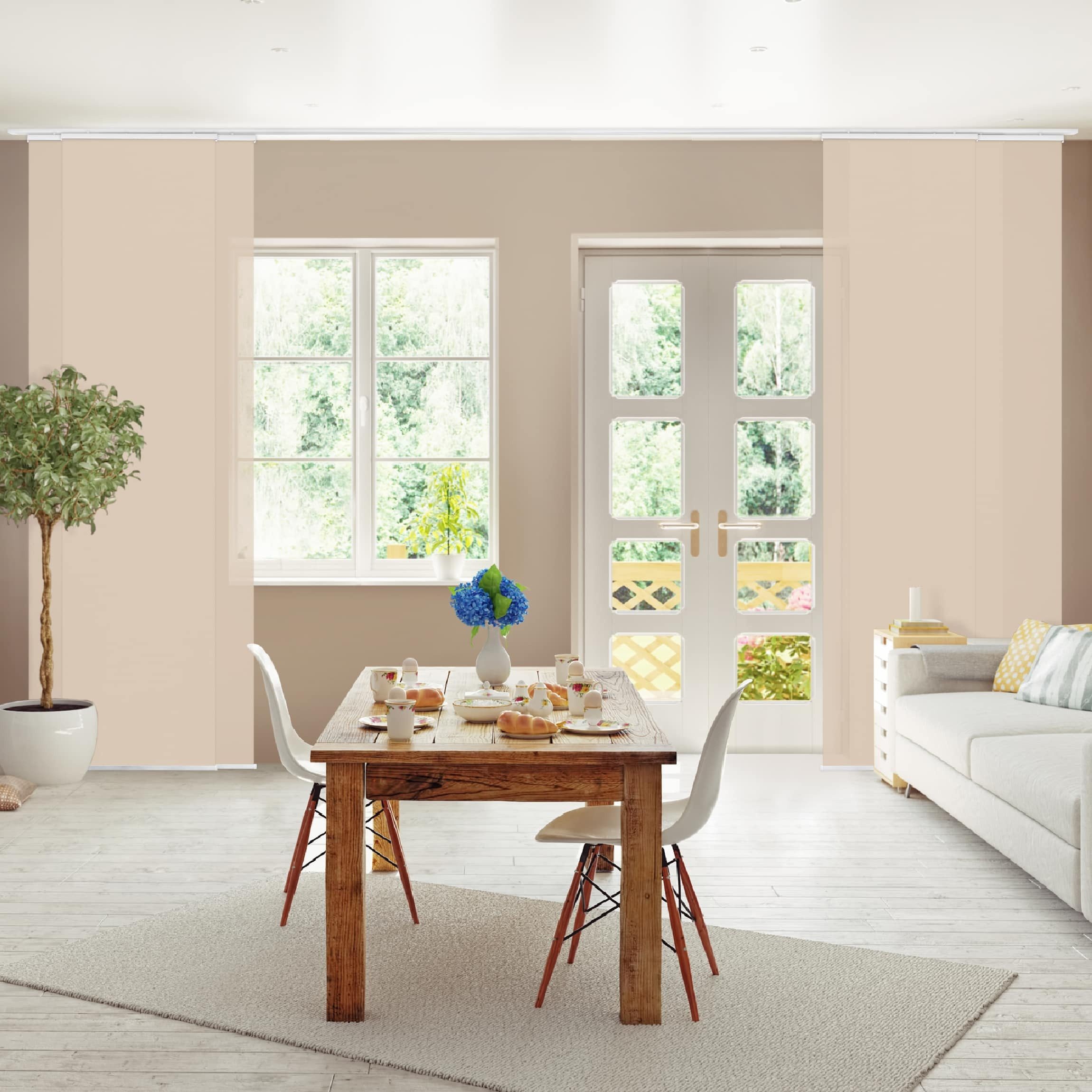 Bilderdepot24 Schiebegardine modern Flächenvorhang blickdicht Macchiato, günstig online kaufen