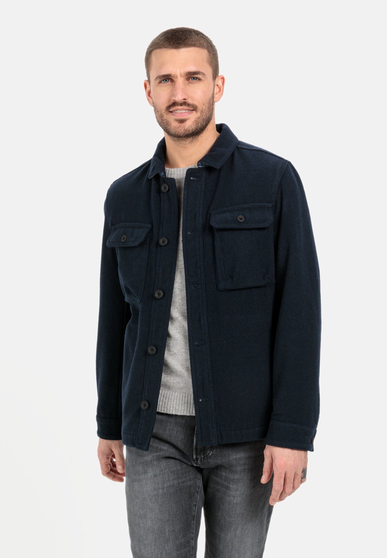 Outdoorjacke in Wolloptik