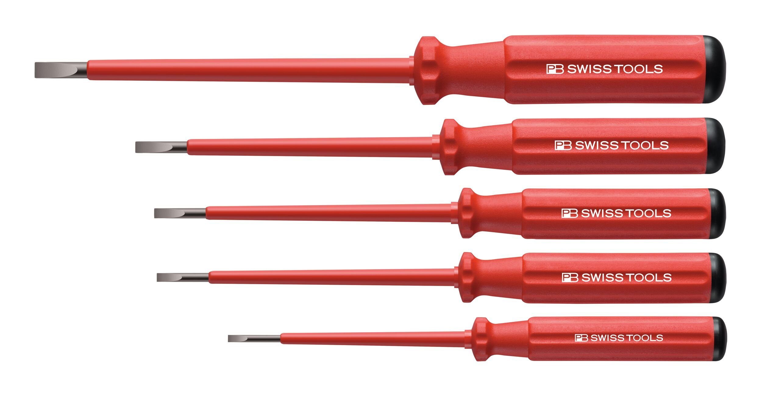 PB Swisstools Schraubendreher, (5 St), Satz VDE Schlitz im Karton Classic