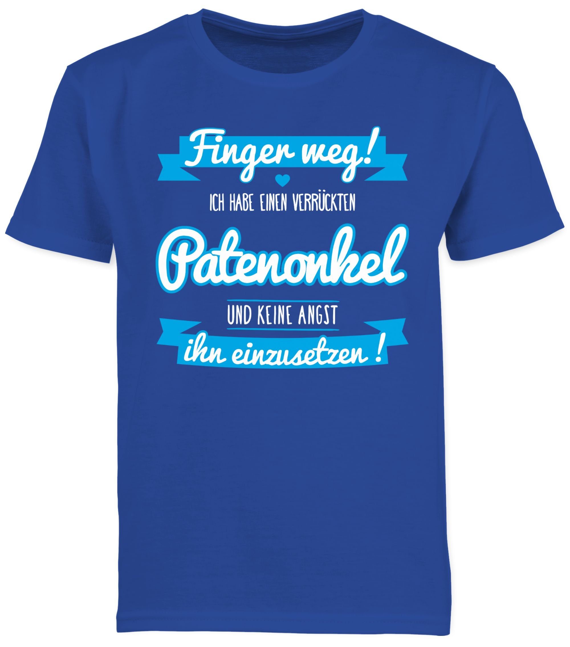 Shirtracer T-Shirt Ich habe blau 3 einen verrückten Patenonkel Kind Royalblau Patenonkel