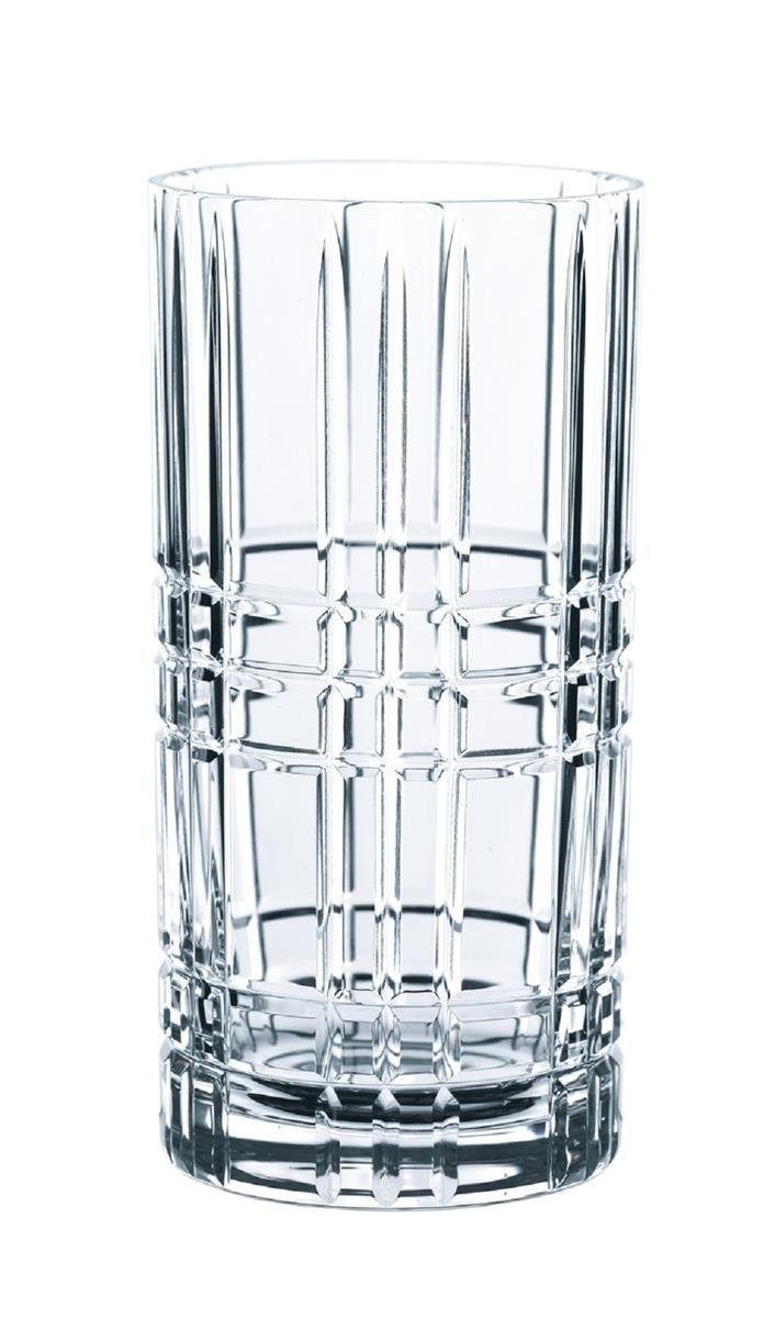 Nachtmann Longdrinkglas Nachtmann Square Longdrink 445ml 4er Set, Kristallglas