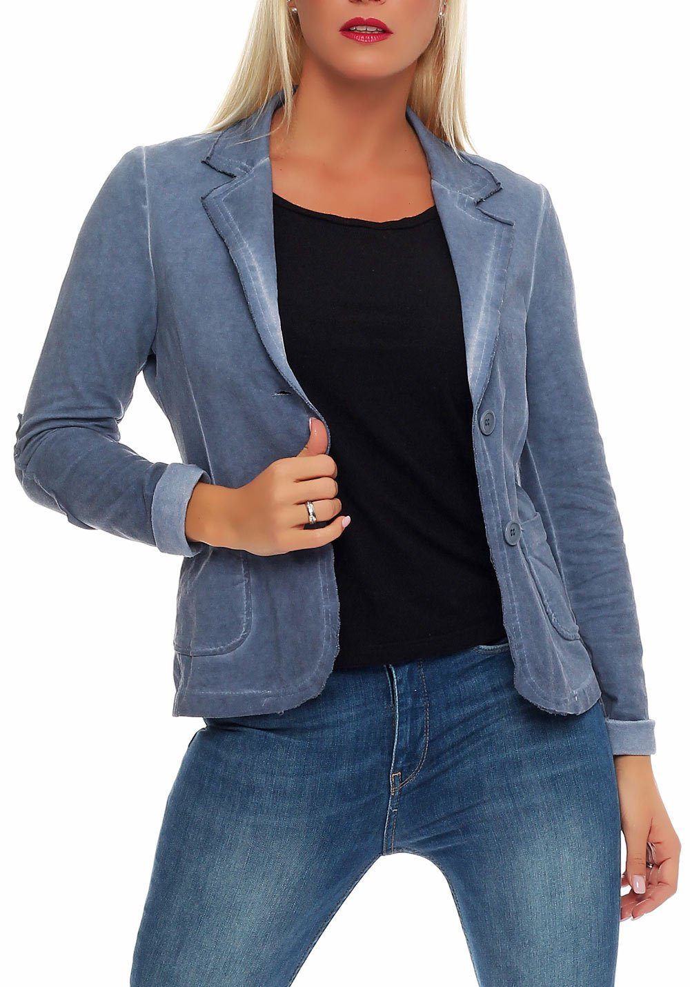 malito more than fashion Jackenblazer 1652 Blazer in Used-Look Optik günstig online kaufen
