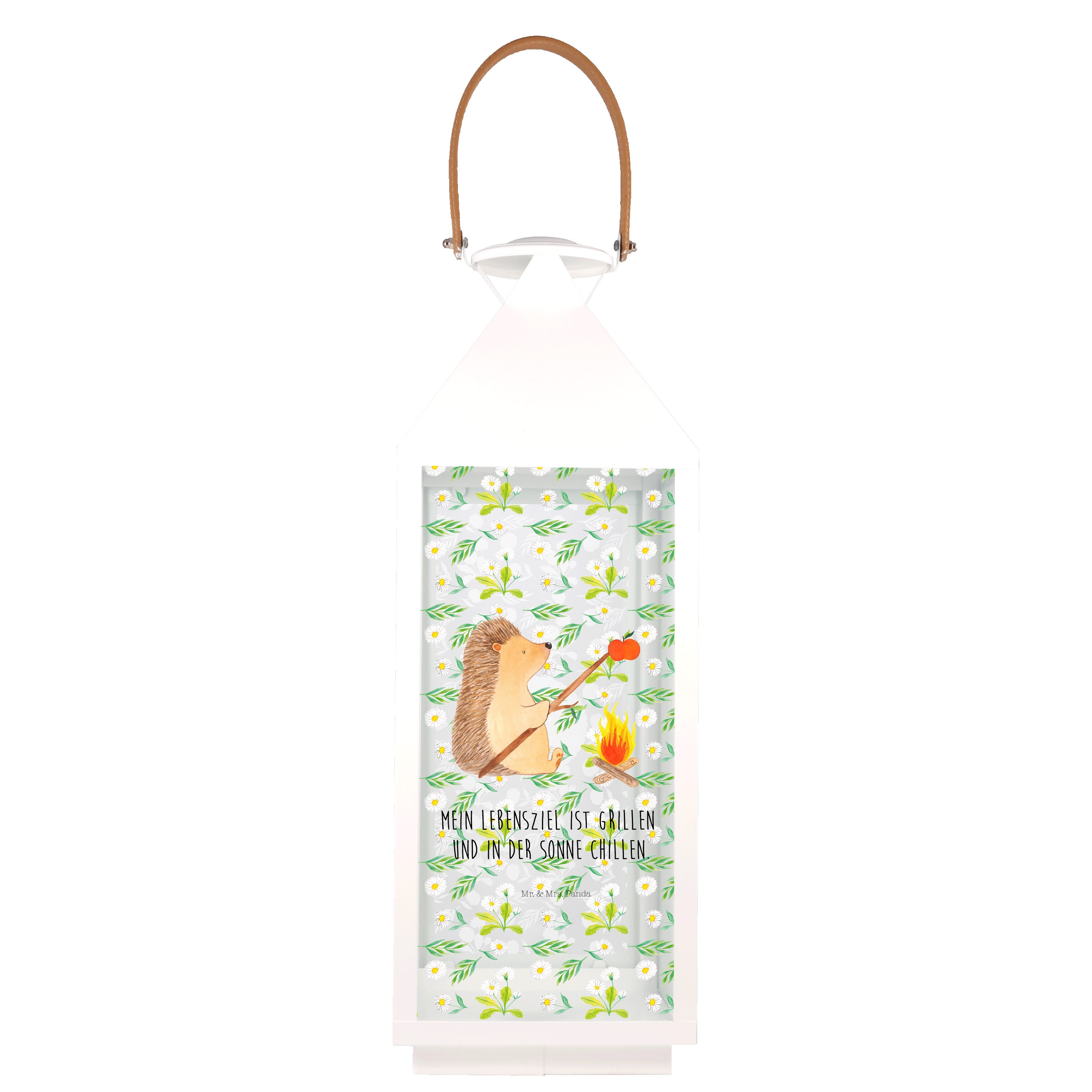Mr. & Mrs. Panda Gartenleuchte Igel grillt Transparent Geschenk