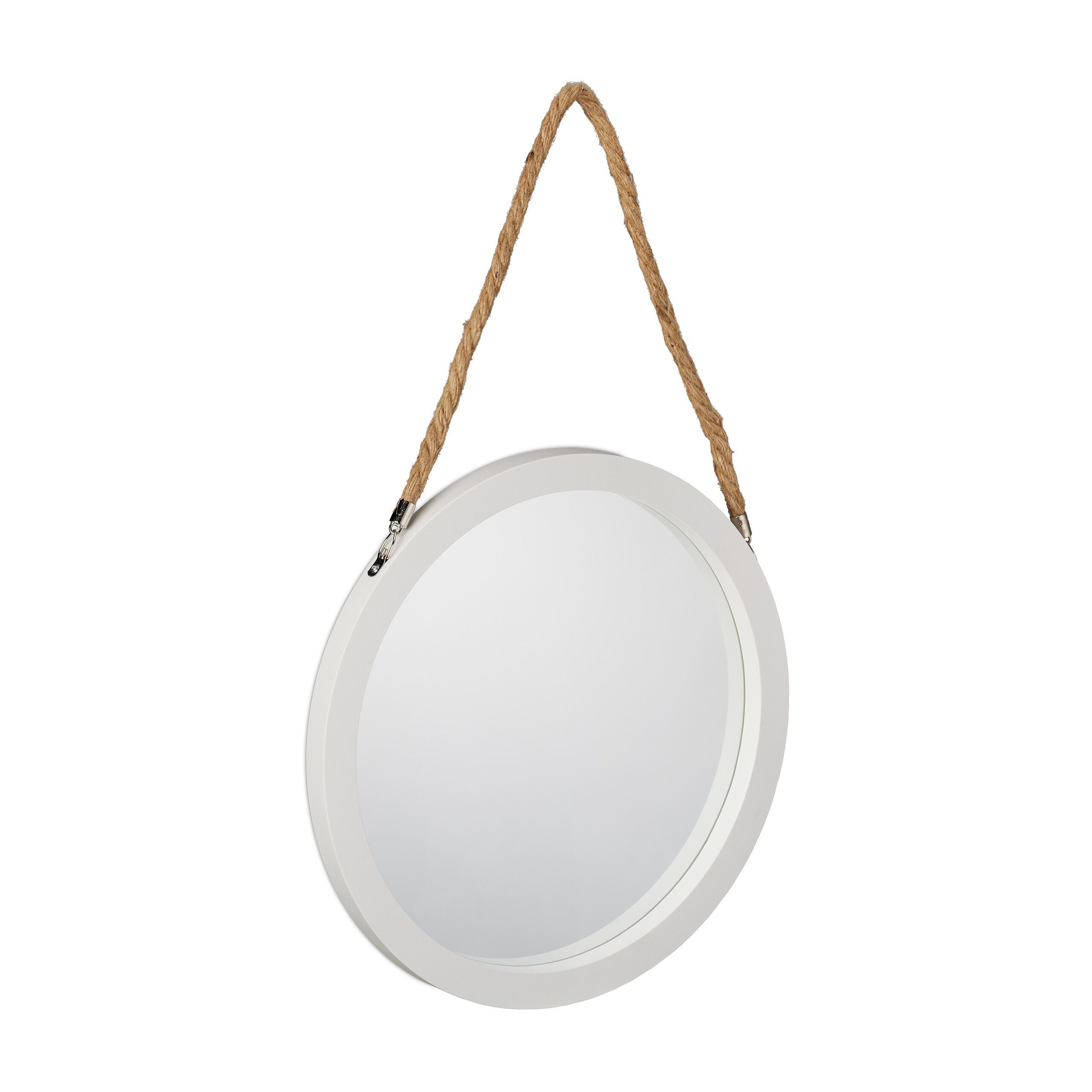 relaxdays Wandspiegel mit Seilaufhängung (1-St)