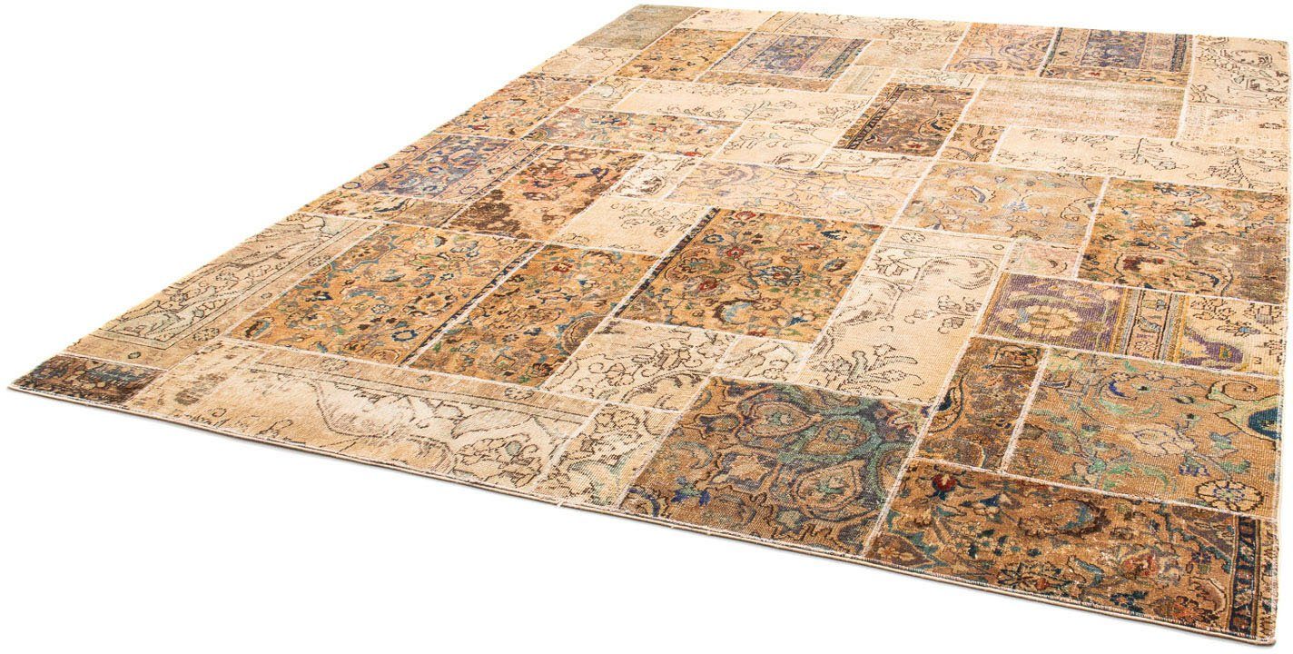 Teppich Patchwork - 305 x 241 cm - mehrfarbig, morgenland, rechteckig, Höhe: 7 mm, Wohnzimmer, Handgeknüpft, Einzelstück mit Zertifikat