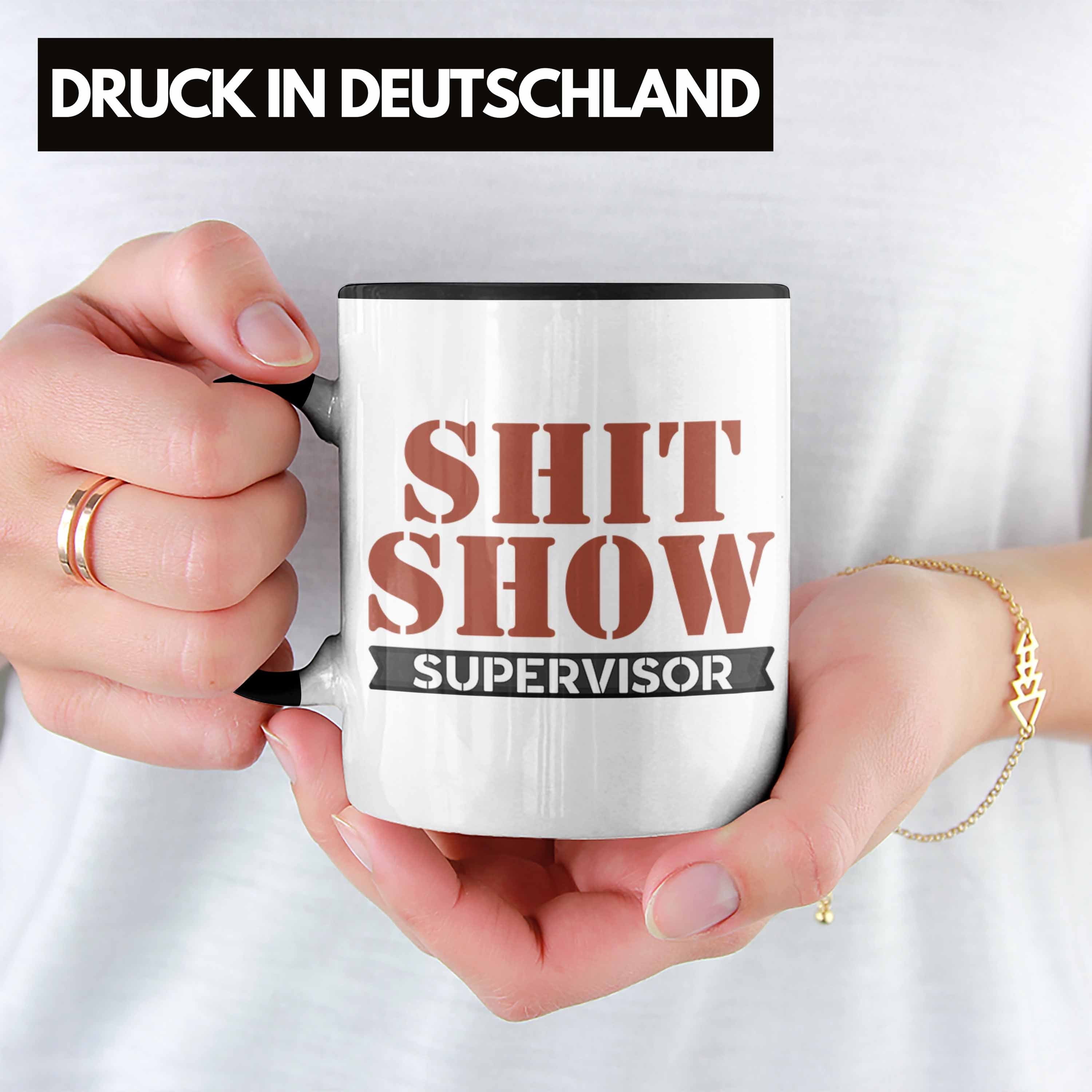 Geschenkidee für Lustige Schwarz Supervisor" Chef Tasse Tasse "Shitshow Geschenk Che Trendation