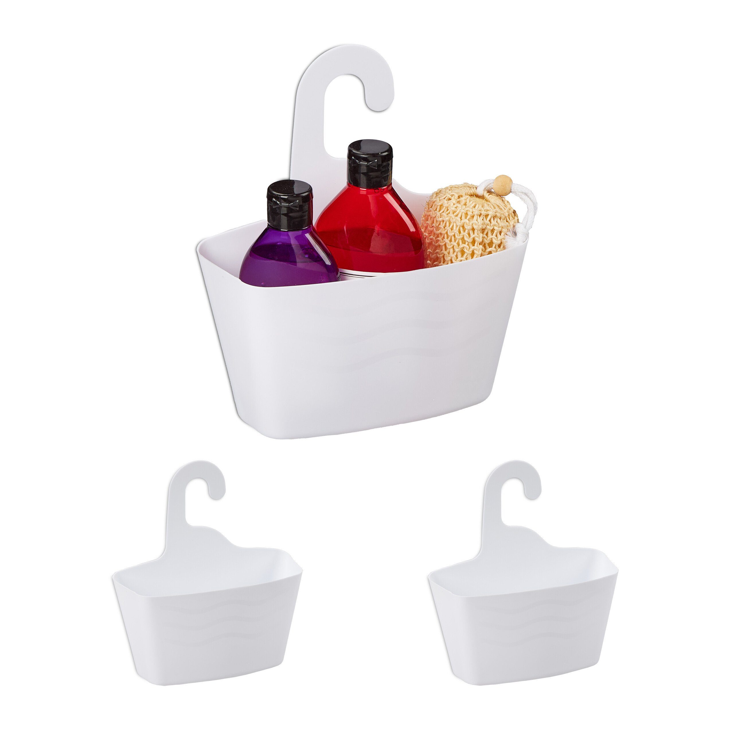relaxdays Duschkorb 3er Set 25 cm, günstig online kaufen