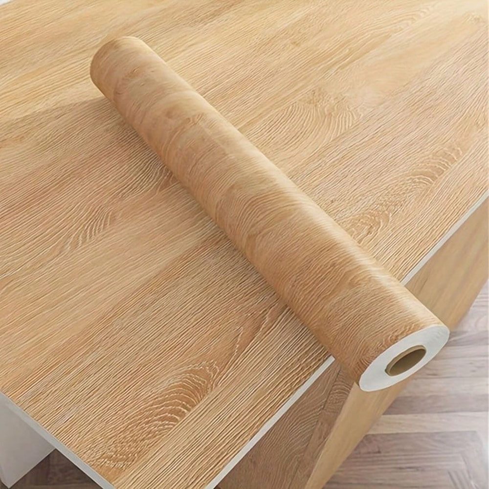 HomeBella Mustertapete Selbstklebende Tapete in Holzoptik, Wasserfester, abziehbarer Wandaufkleber für Küche, Bad & Wohnzimmer