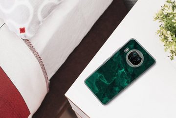 MuchoWow Handyhülle Marmor - Limone - Grün - Strukturiert - Marmoroptik, Phone Case, Handyhülle Xiaomi Mi 10T Lite, Silikon, Schutzhülle