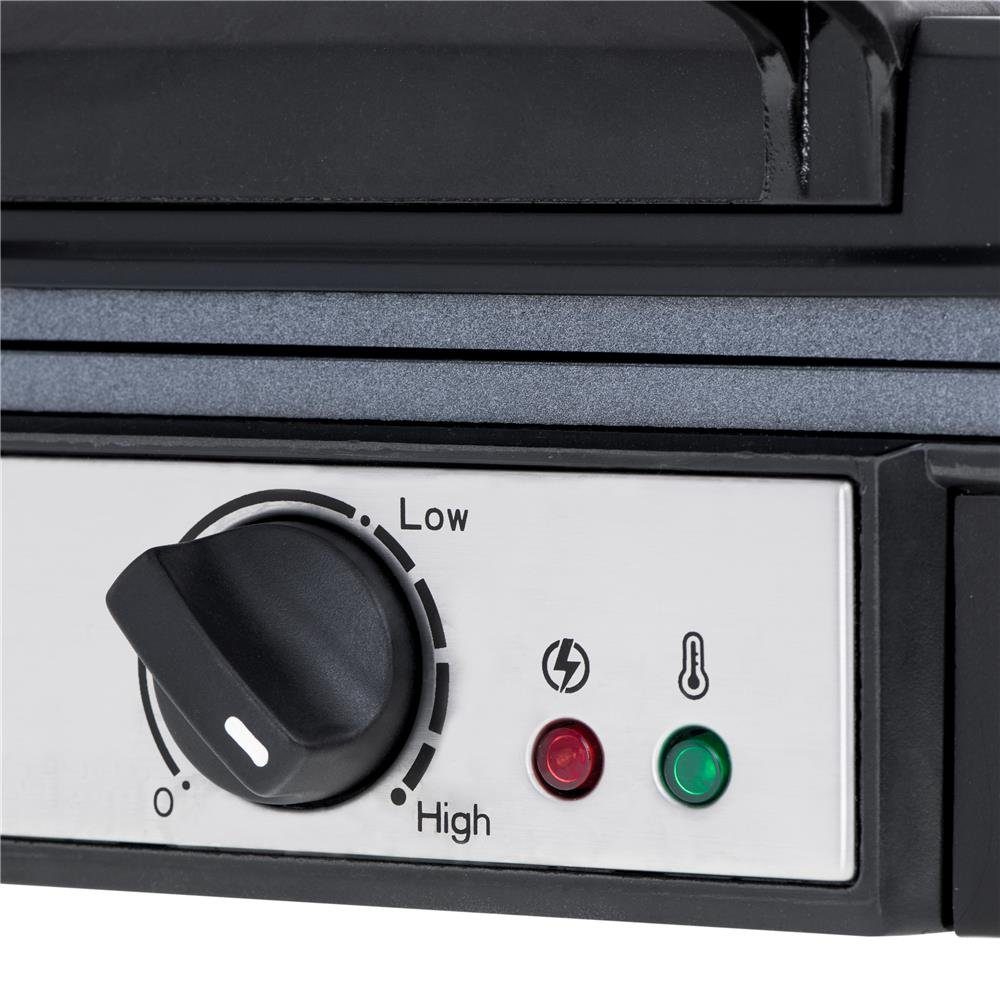 ADLER EUROPE Waffeleisen AD 3049 großes belgisches Waffeleisen mit tiefen Platten für 4 Waffeln, 1800 W, XL Waffle Maker, Temperaturegelung, antihaftbeschichtet – Bild 5 von 5