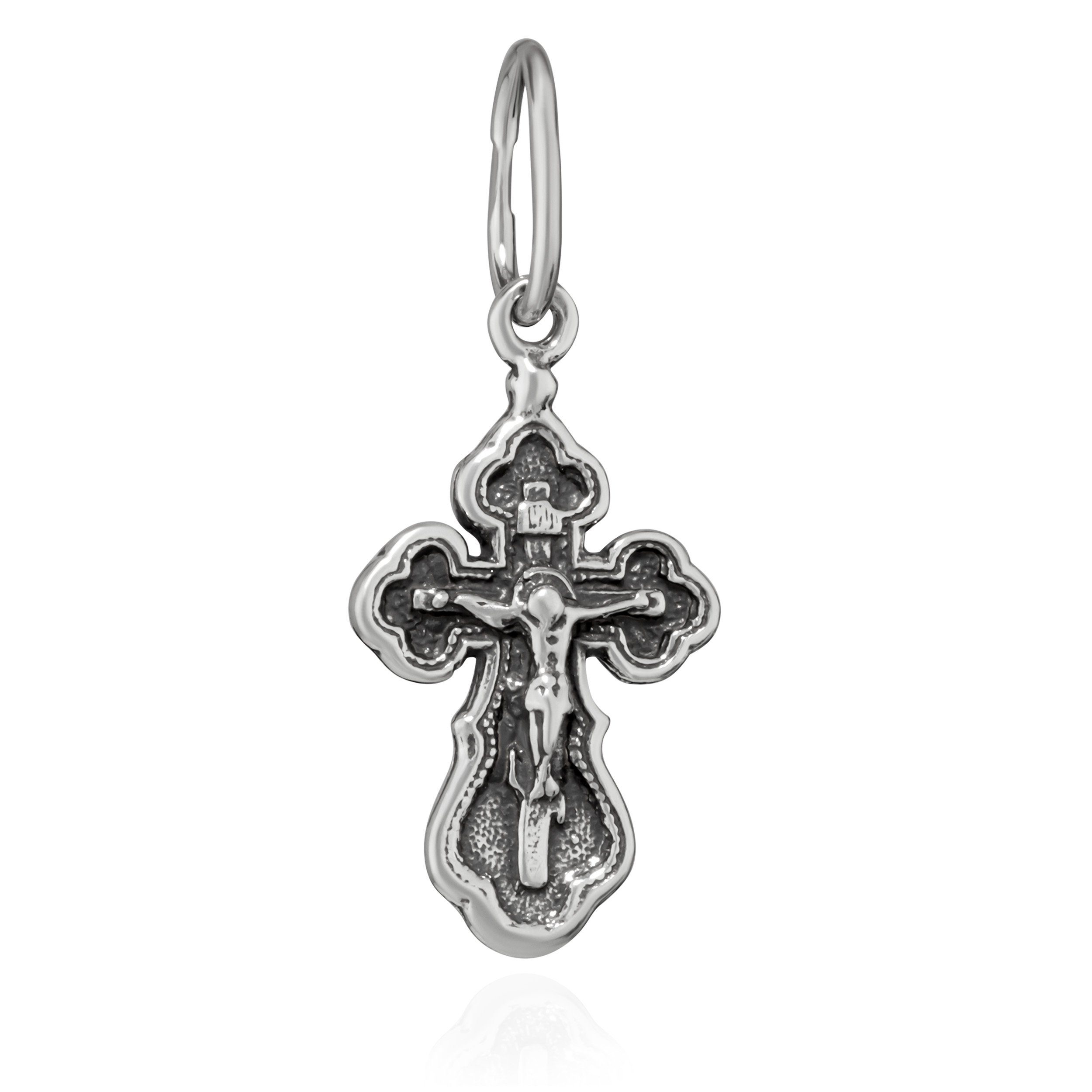 Kreuzanhänger 925er Sterlingsilber Kreuz Orthodoxe Kruzifix Anhä