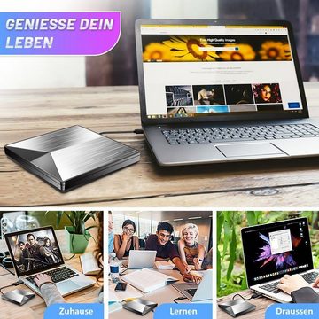 Novzep Externer DVD-Brenner, USB 3.0 Portable Unterstützung Windows, Mac DVD-Brenner