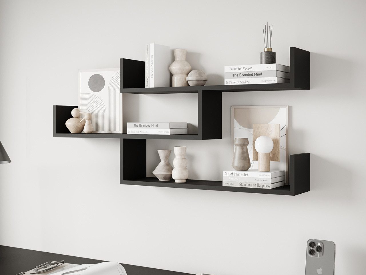 MIRJAN24 Wandregal Trio 003, 119x18x55 cm, günstig online kaufen