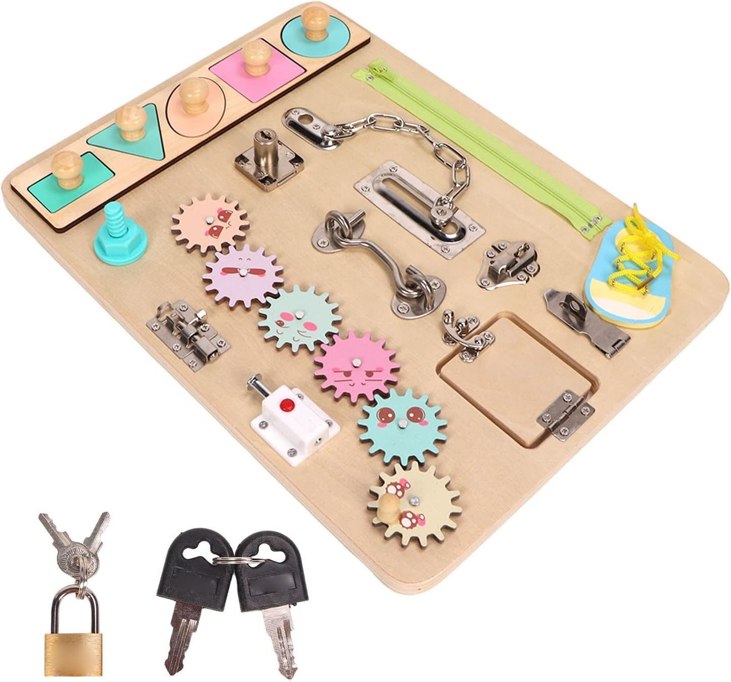 Lernspielzeug Sensorisches Board, Demenz-Fidget-Board, Gedächtnishilfe, Schlösser