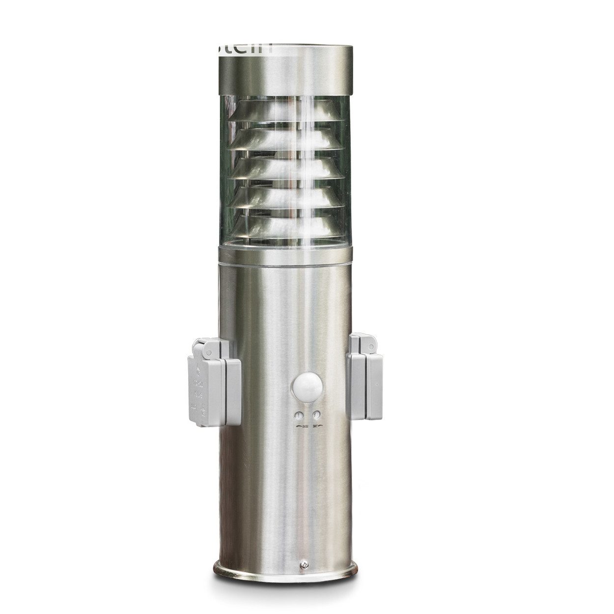 hofstein Pollerleuchte »Tempio« Außenleuchte m. Bewegungsmelder u. 2 Steckd günstig online kaufen