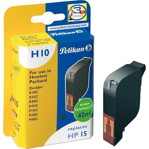Pelikan »Tinte schwarz H10 (339294), kompatibel zu HP 15« Tintenpatrone