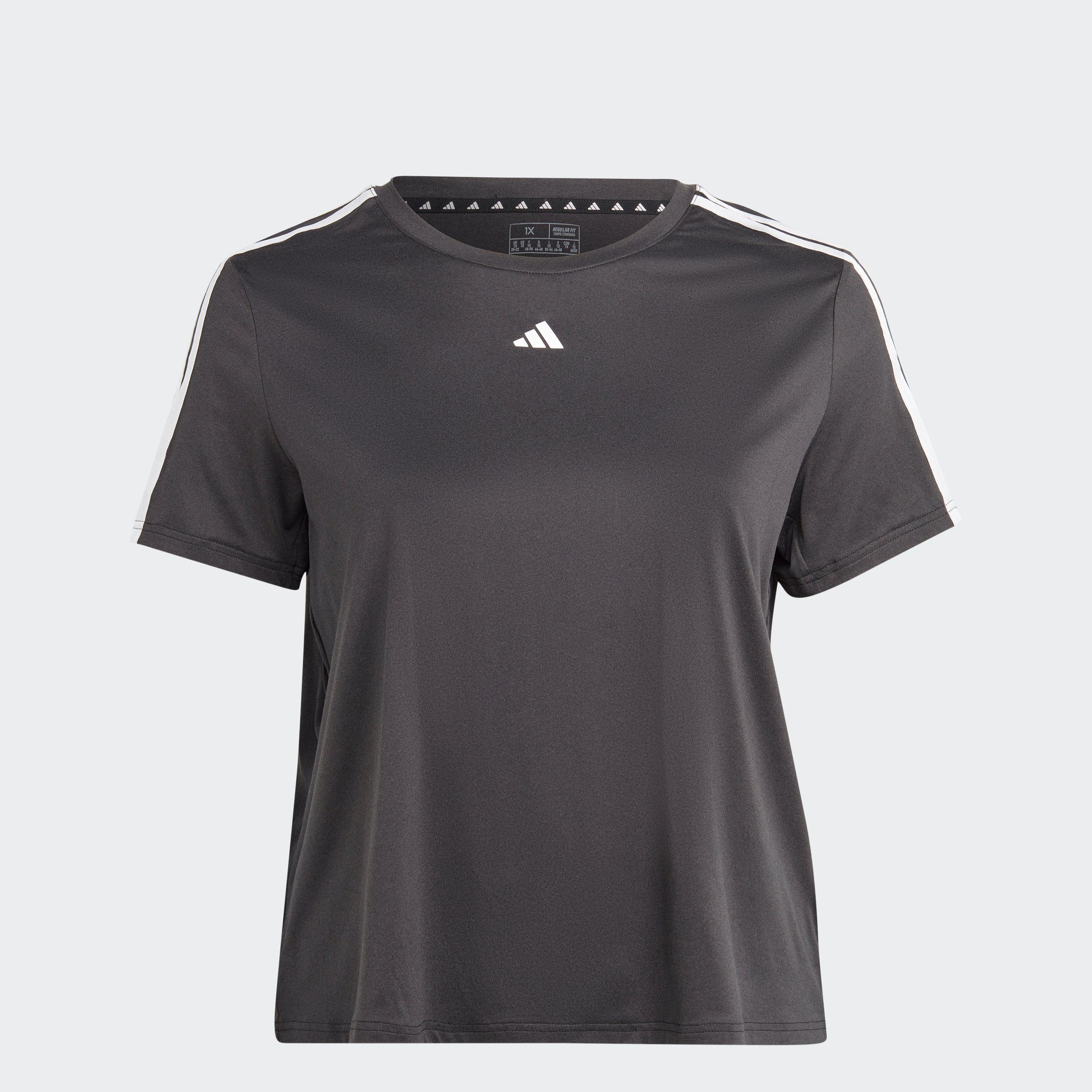 AEROREADY T-Shirt Performance ESSENTIALS – 3-STREIFEN White Black adidas / TRAIN GROSSE GRÖSSEN