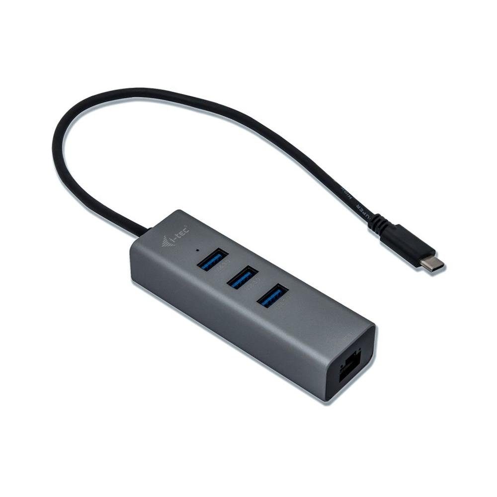 USB-Verteiler USB-C Metal HUB 3 Port + Gigabit Ethernet Adapter