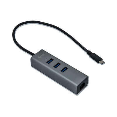 I-TEC USB-Verteiler USB-C Metal HUB 3 Port + Gigabit Ethernet Adapter