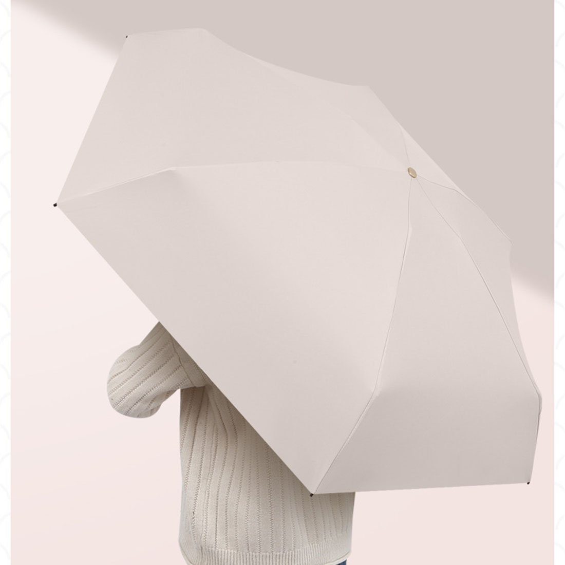 Weiß für Sonnenschutz winzig Regenschirm unterwegs Treibsand Taschenregenschirm sonnenschirm YOOdy~ Mini klein