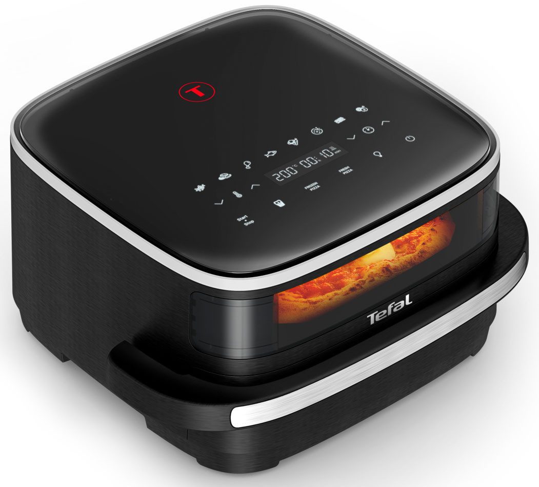 Tefal Heißluftfritteuse Easy Fry XL Surface mit Pizzabackfunktion, kompaktes Design, 2200 W, Extra-Crisp-Technologie, spart Zeit und Energie, Sichtfenster, FW4018