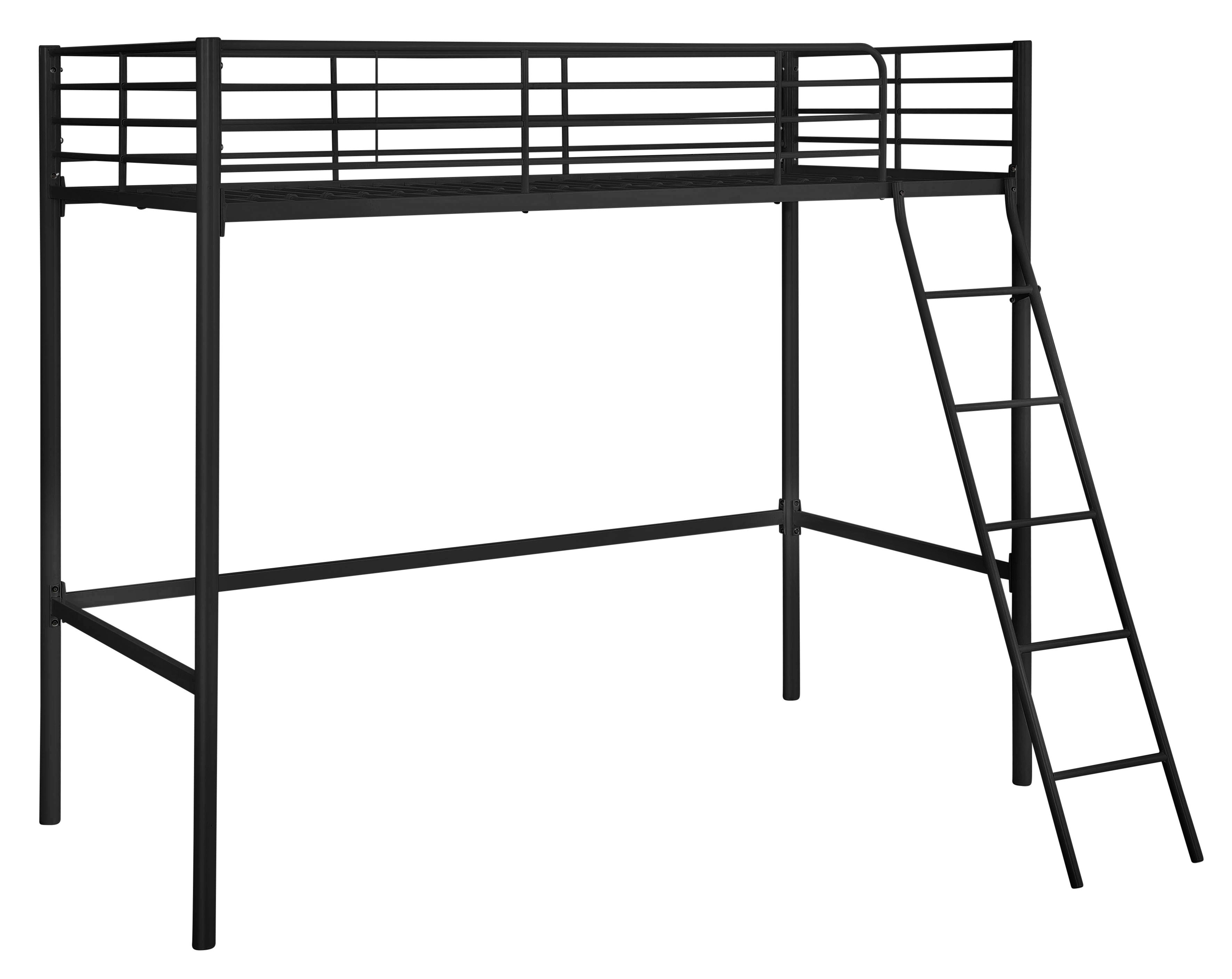 OTTO home Hochbett Hayo, Zeitloses Metallbett, in mehreren Farben (Gesamtmaße (B/T/H) ca. 208/159/186 cm) inkl. Lattenrost, Absturzsicherung und Leiter aus Metall