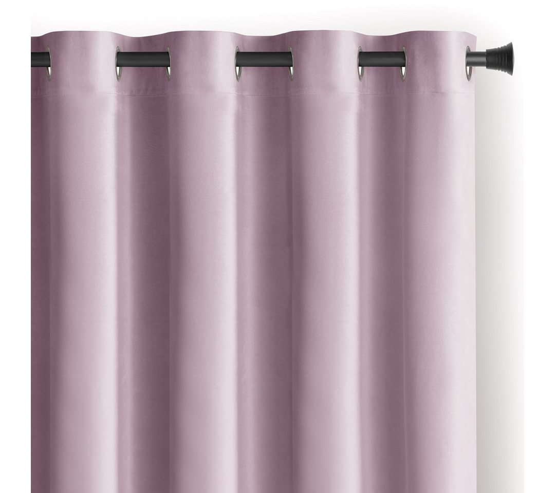 AmeliaHome Gardine Gardine Ösen Vorhang mit Raffhalter Samt Ösenvorhang Verdunkelnd (1 St), Ösen, Samt, inkl. Raffhalter