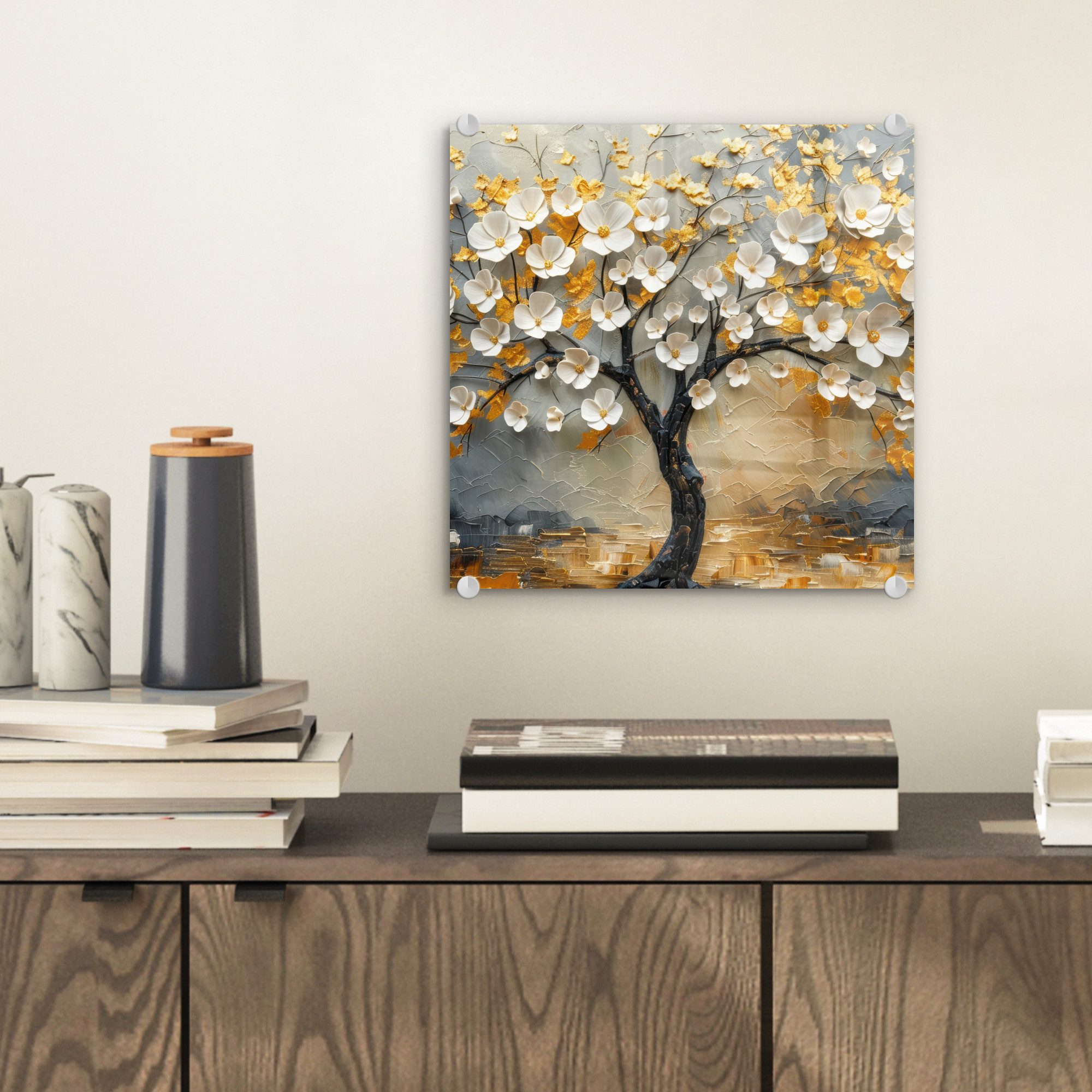 MuchoWow Acrylglasbild Baum - Blumen - günstig online kaufen