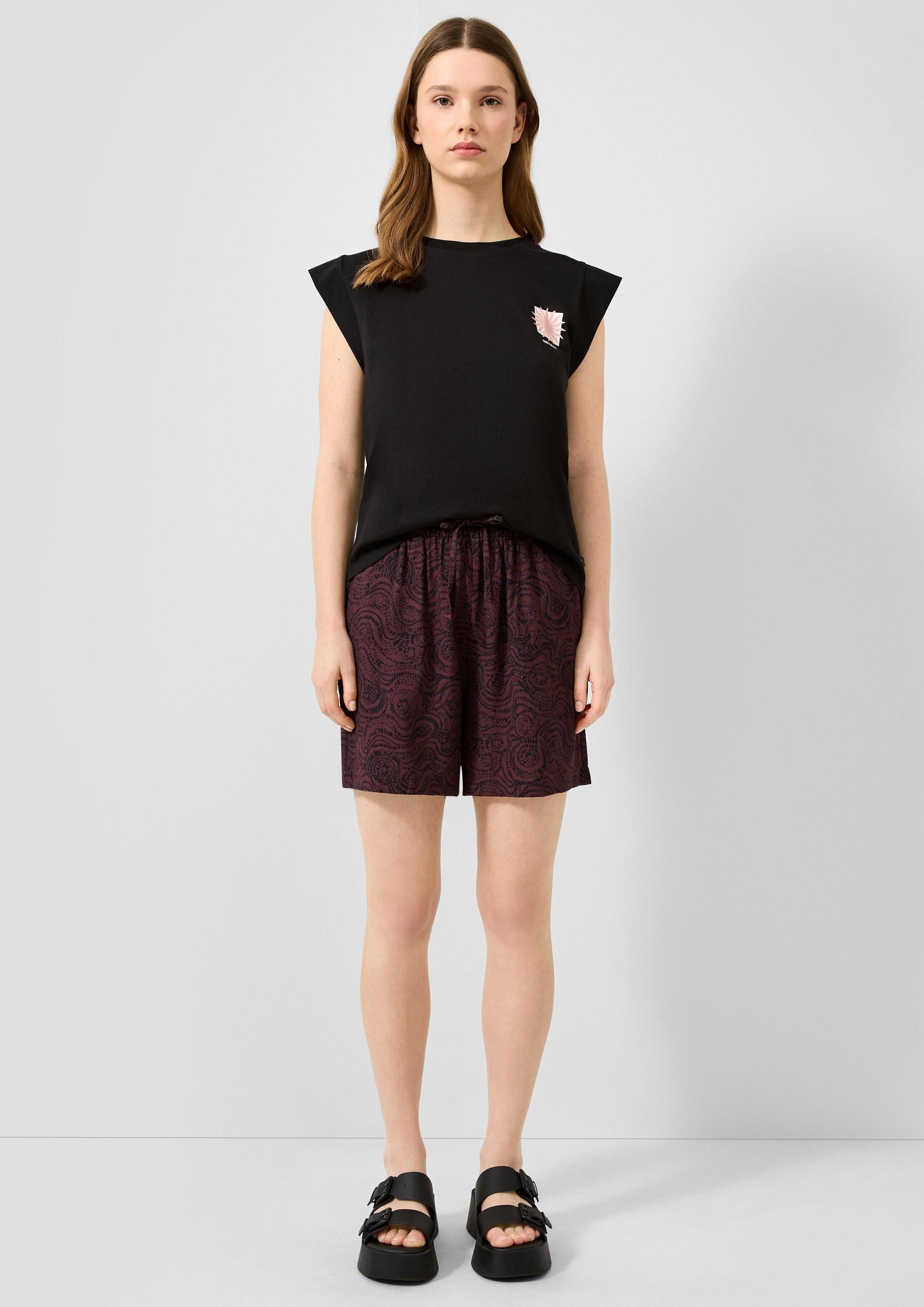 QS Shorts Hose Shorts aus Viskosemix mit Elastikbund