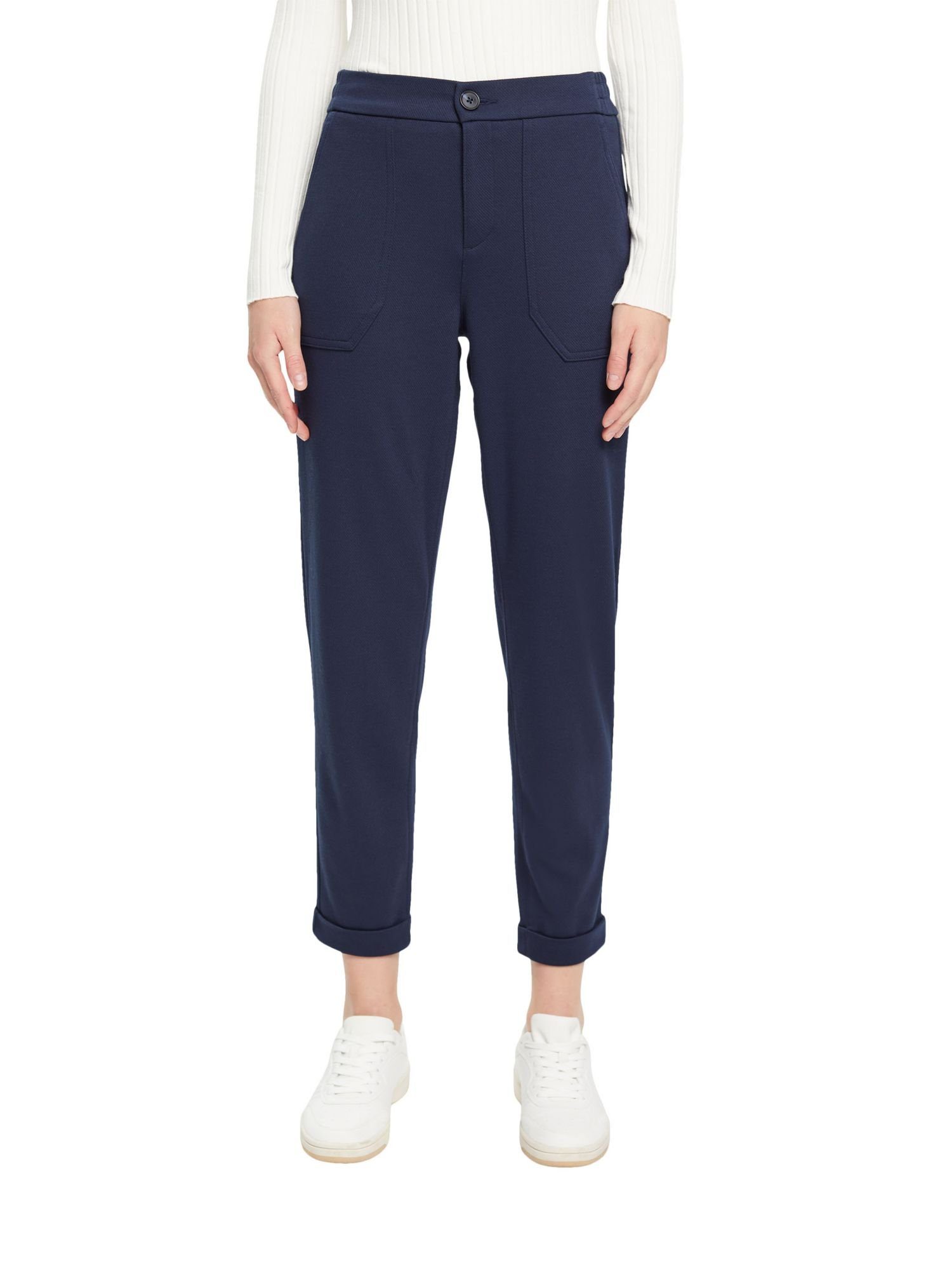 im NAVY Mid-Rise-Hose Pants Esprit Jogger Jogger-Stil