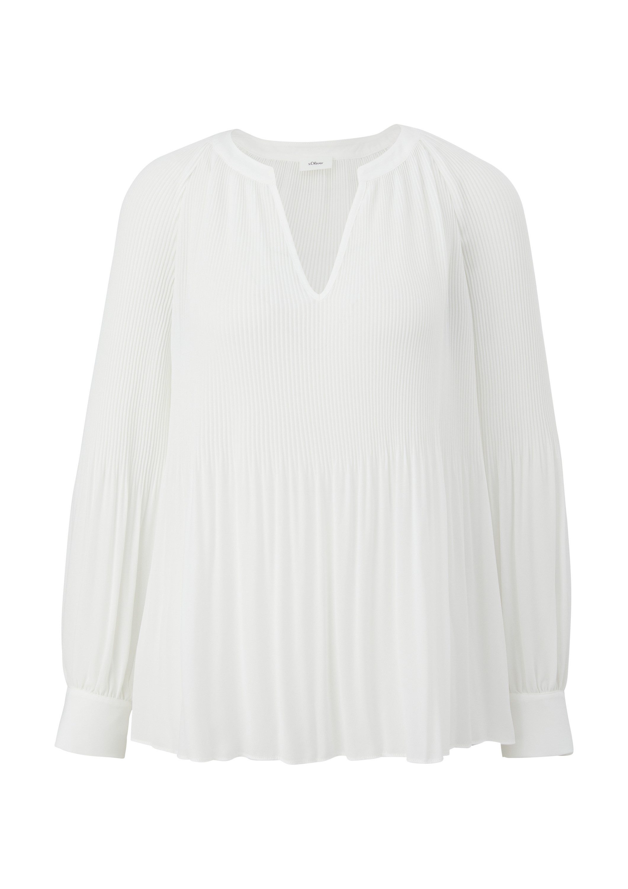 s.Oliver Langarmbluse Bluse Bluse mit Plissée-Struktur günstig online kaufen