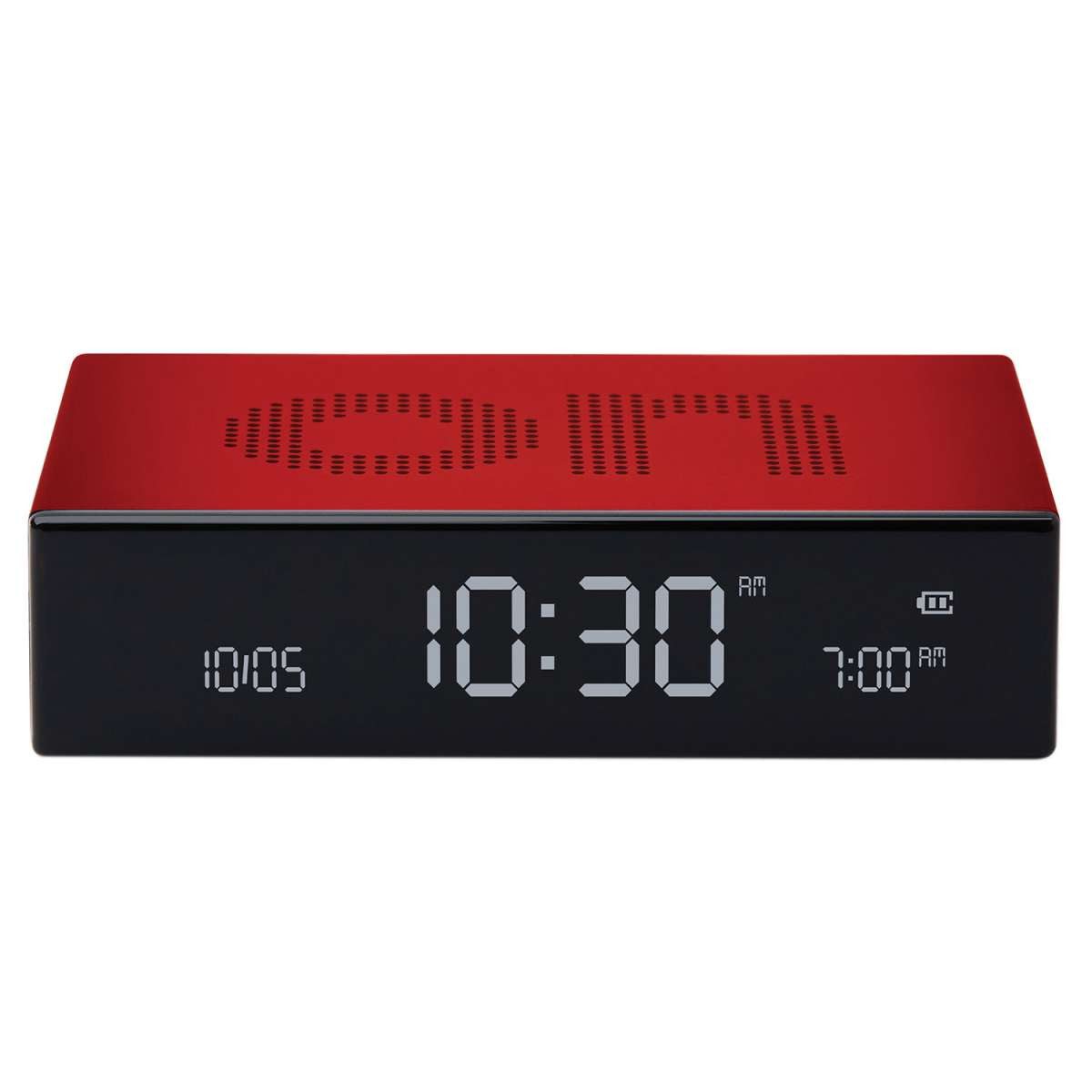 Lexon Quarzwecker LR152R Digitalwecker Flip Premium Rot