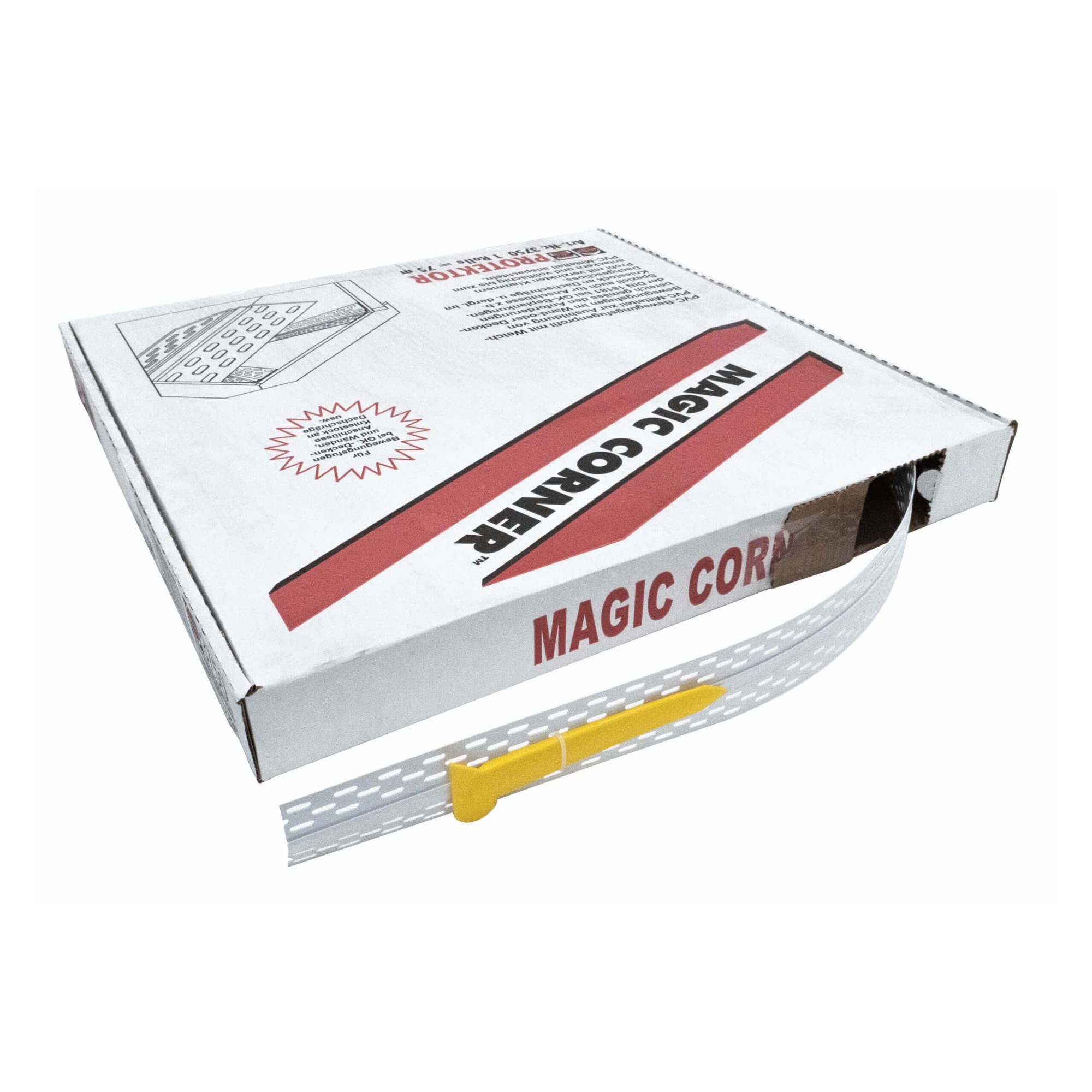 PROTEKTOR Profil Magic Corner Bewegungsfugenprofil (25m Rolle in weiß), Putzprofil Trockenbau für Wand- oder Deckenbereich nach DIN 18181